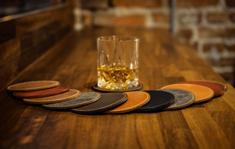 Round Leather Coasters thumbnail 5