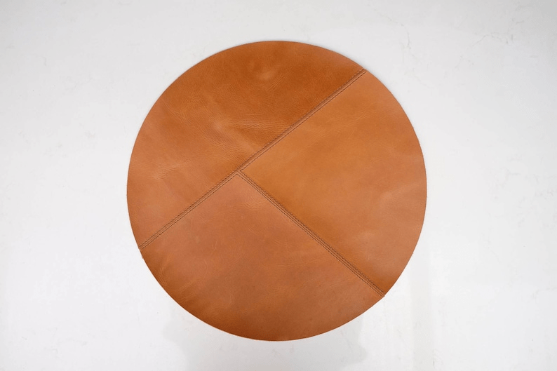 Round Leather Placemats Set thumbnail 6