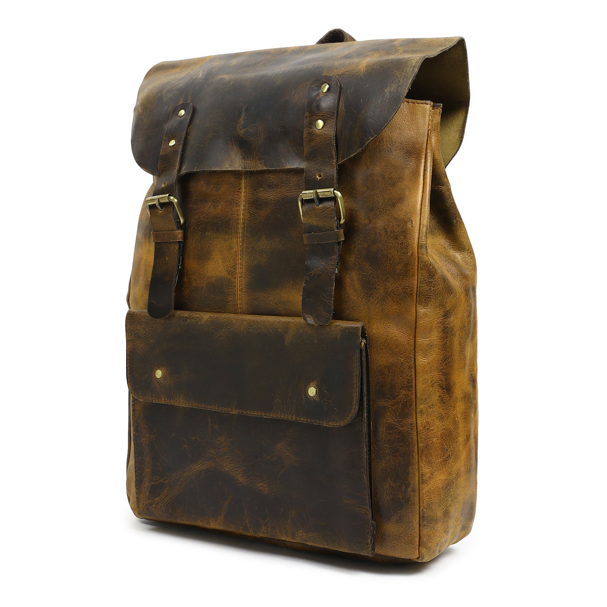 Rustic Vintage Leather Office Backpack thumbnail 2