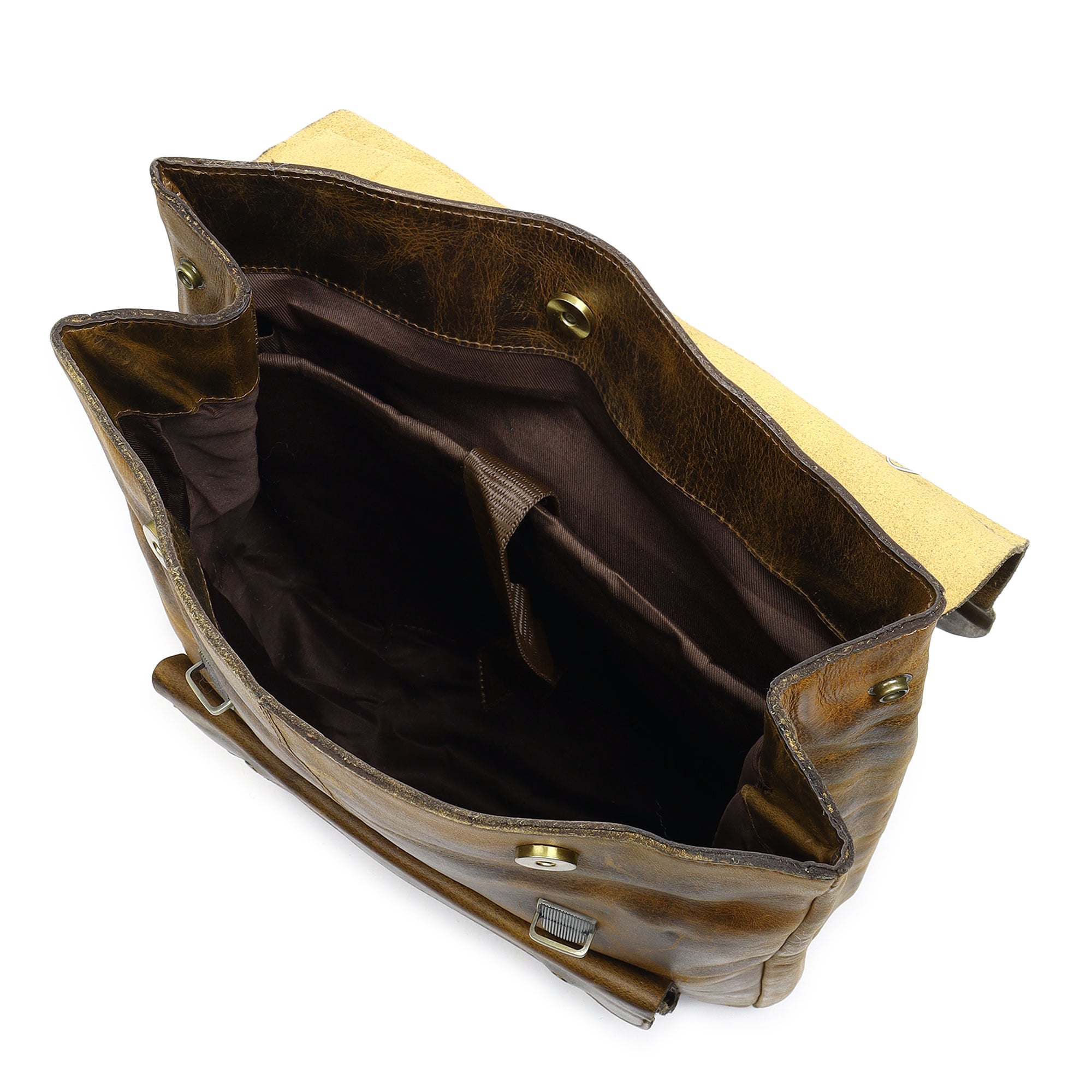 Rustic Vintage Leather Office Backpack thumbnail 4