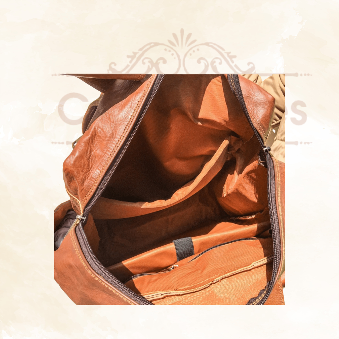 IndiFash - Seven Pocket Goat Leather Backpack | Unisex thumbnail 7