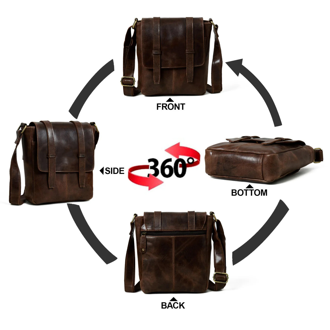 Side Leather Messenger Bag thumbnail 5