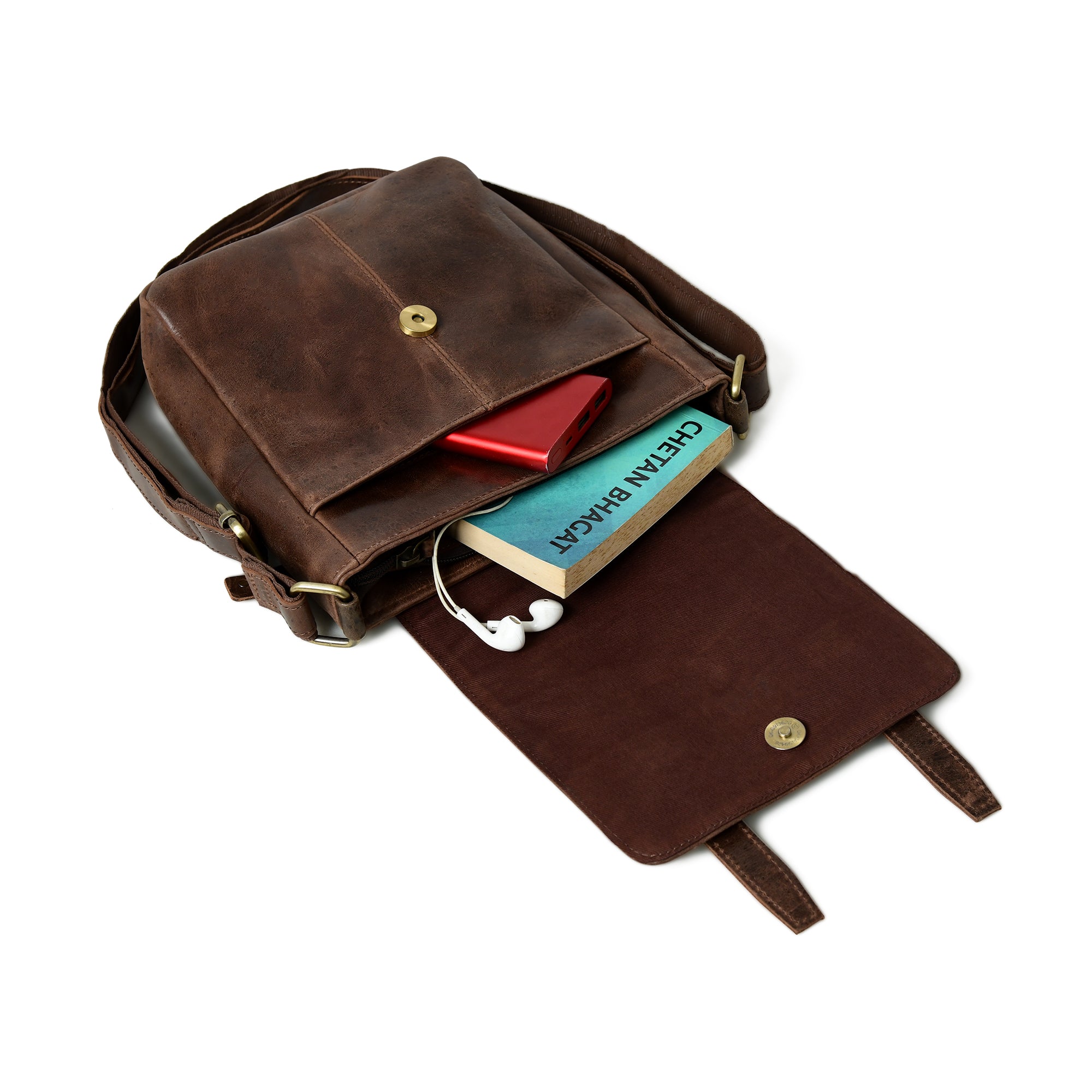 Side Leather Messenger Bag thumbnail 7