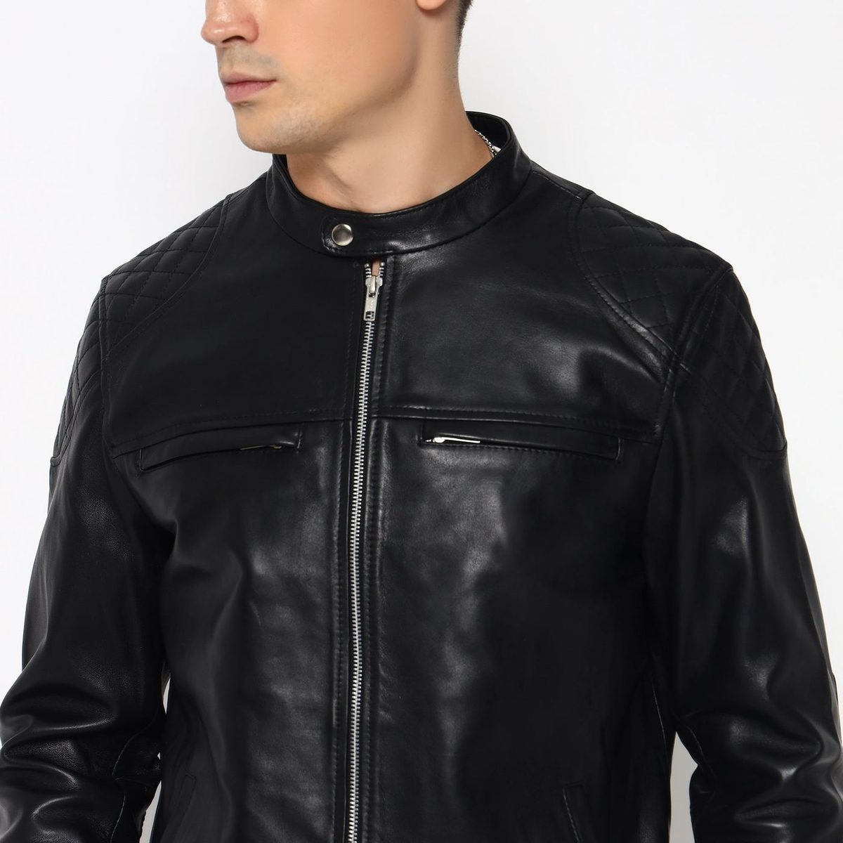 Signature Black Men's Leather Jacket thumbnail 2