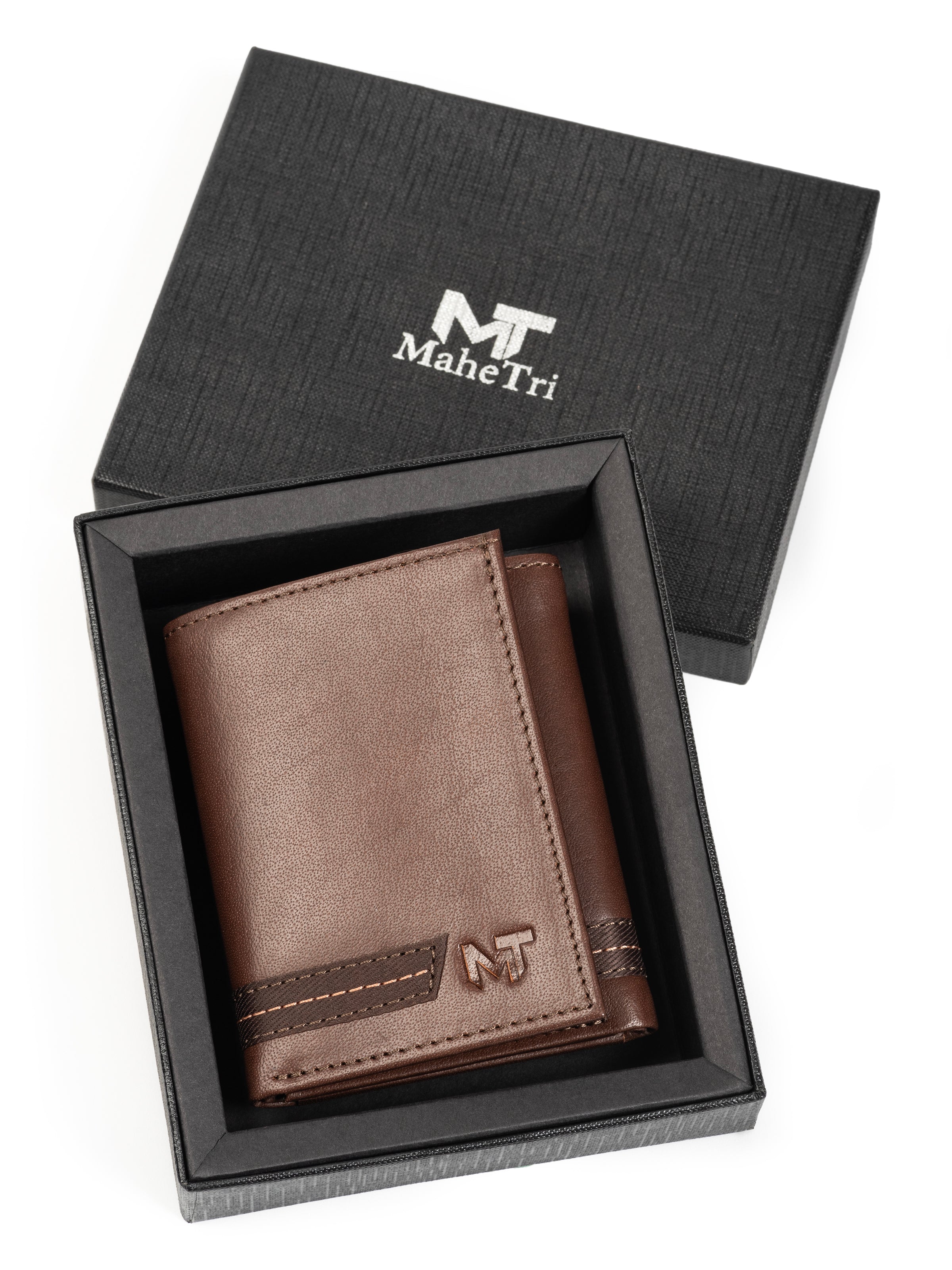 Sleekcut Tri-Fold Wallet - Brown thumbnail 2