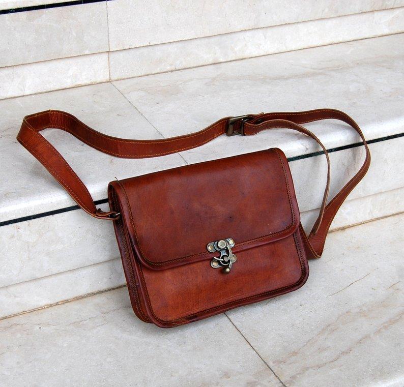 Small Shoulder Crossbody Leather Bag thumbnail 9