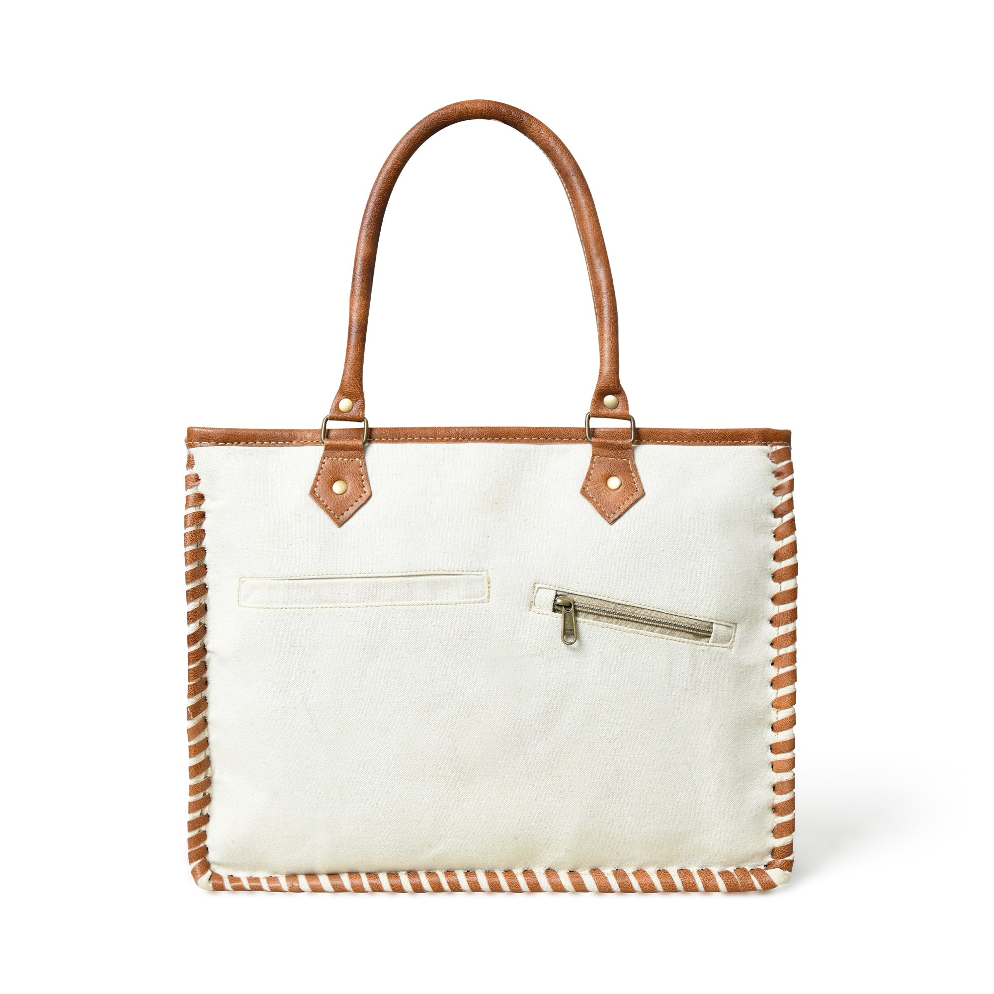 Star Upcycled Canvas Shoulder Tote thumbnail 4