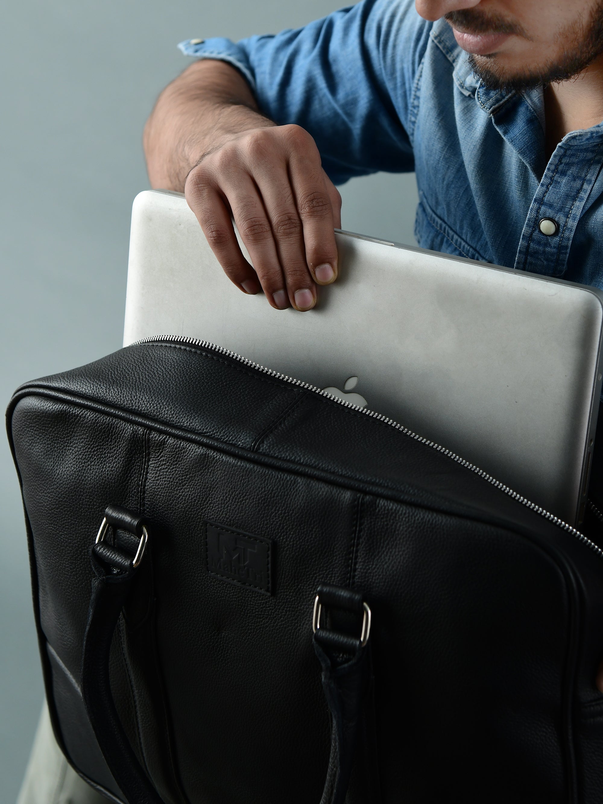 Texas Black Leather Briefcase thumbnail 10