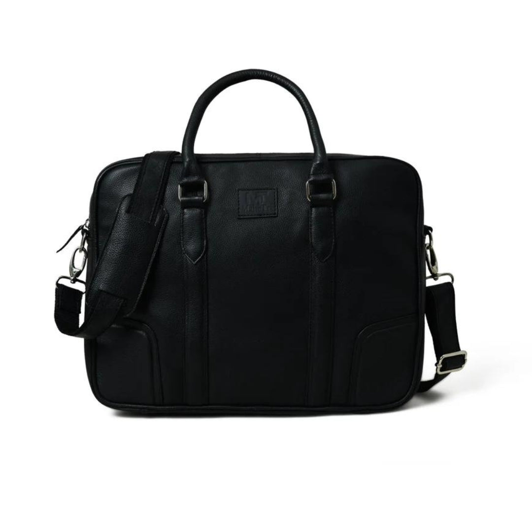 Texas Black Leather Briefcase thumbnail 2