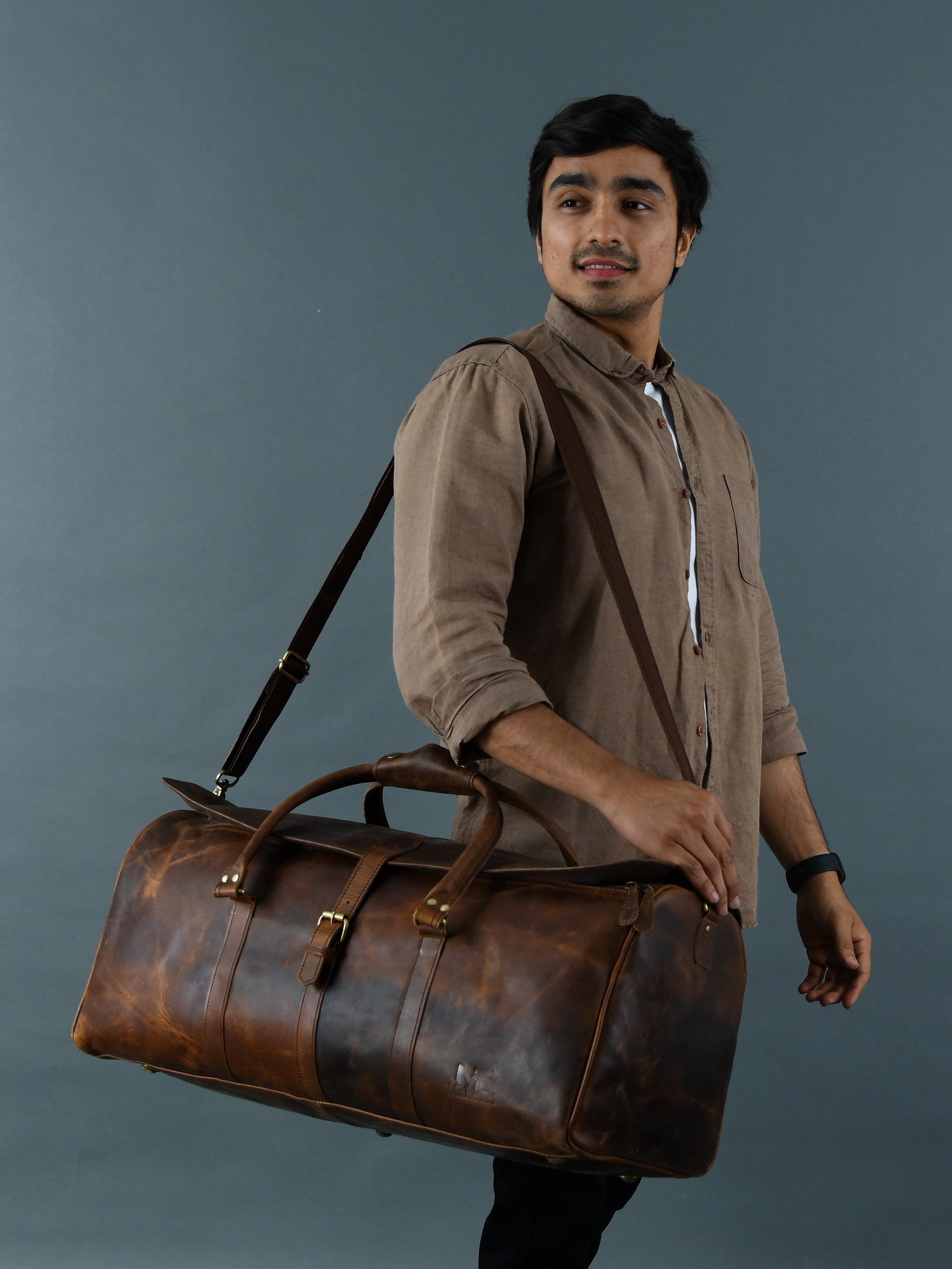 The Bolton Flap Duffel - Brown thumbnail 2