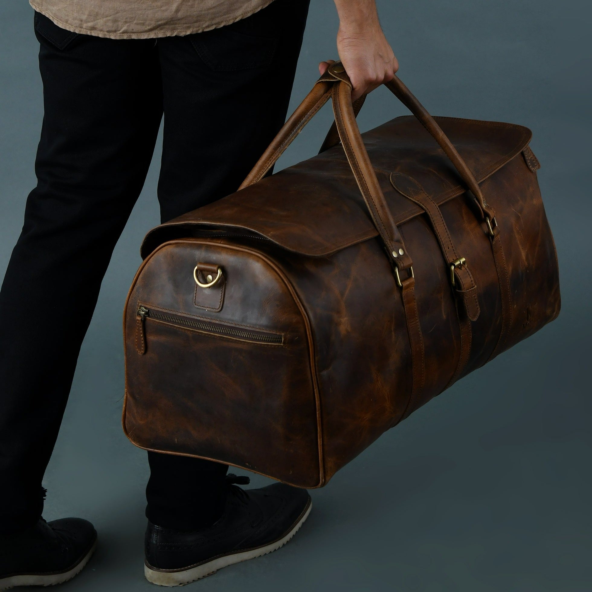 The Bolton Flap Duffel - Brown thumbnail 3