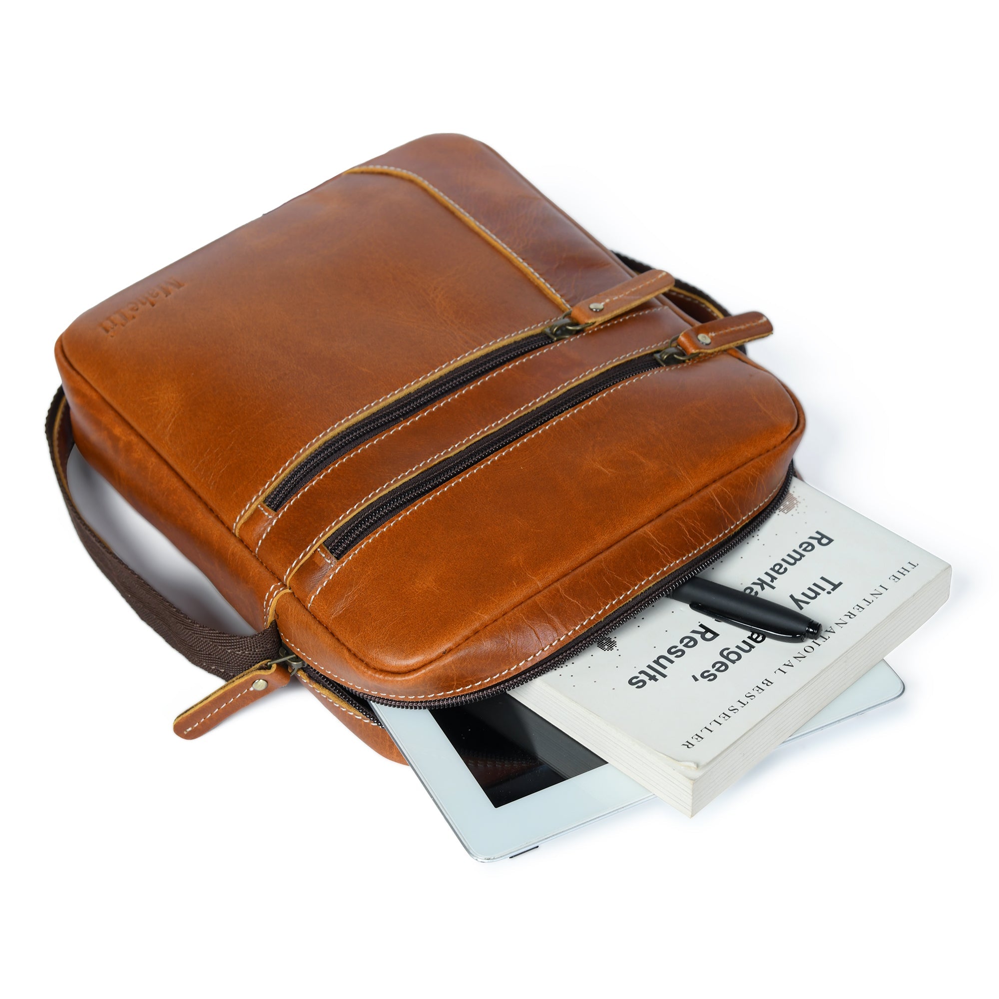 The Compact Messenger- Tan thumbnail 2