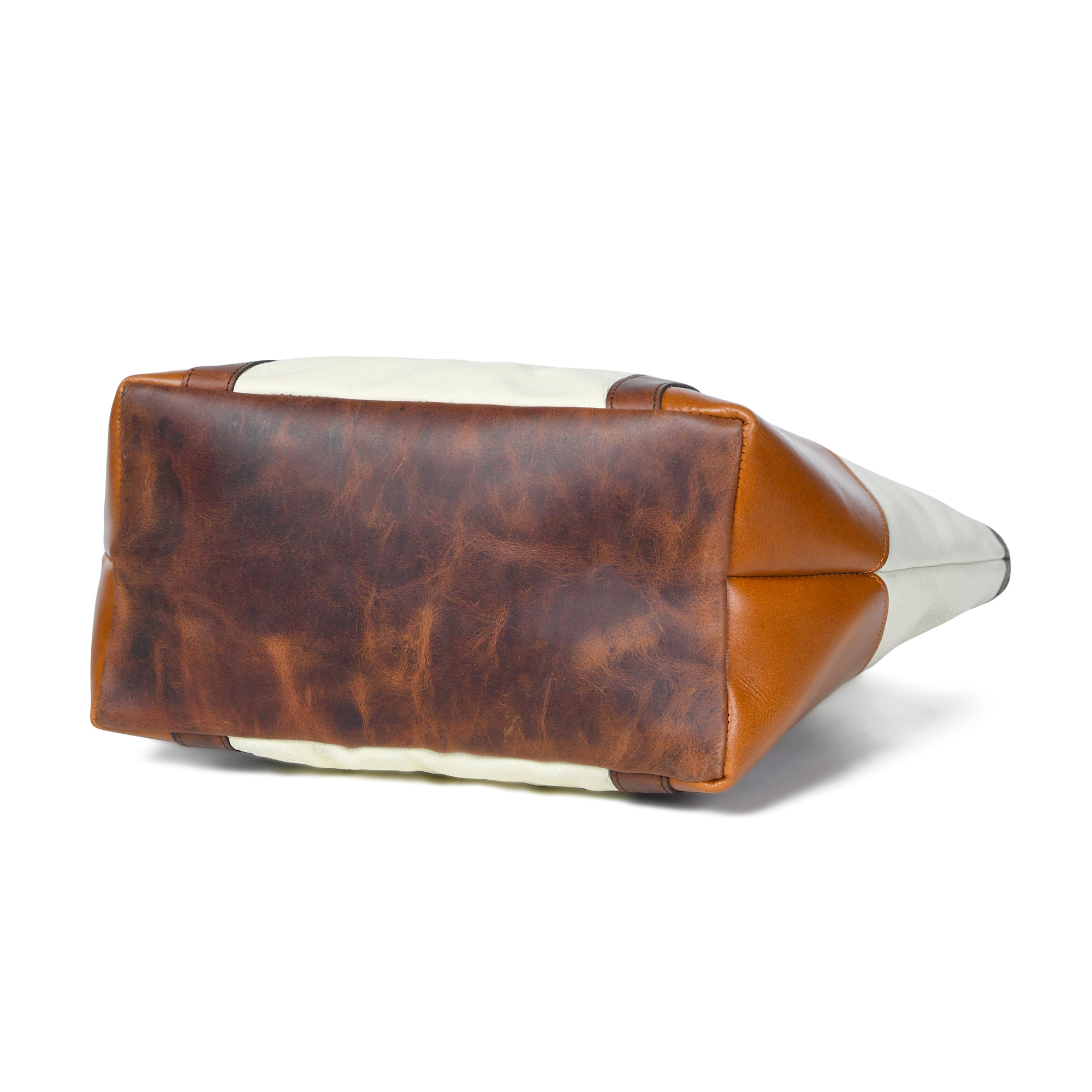 Geometric Design Leather Tote thumbnail 4