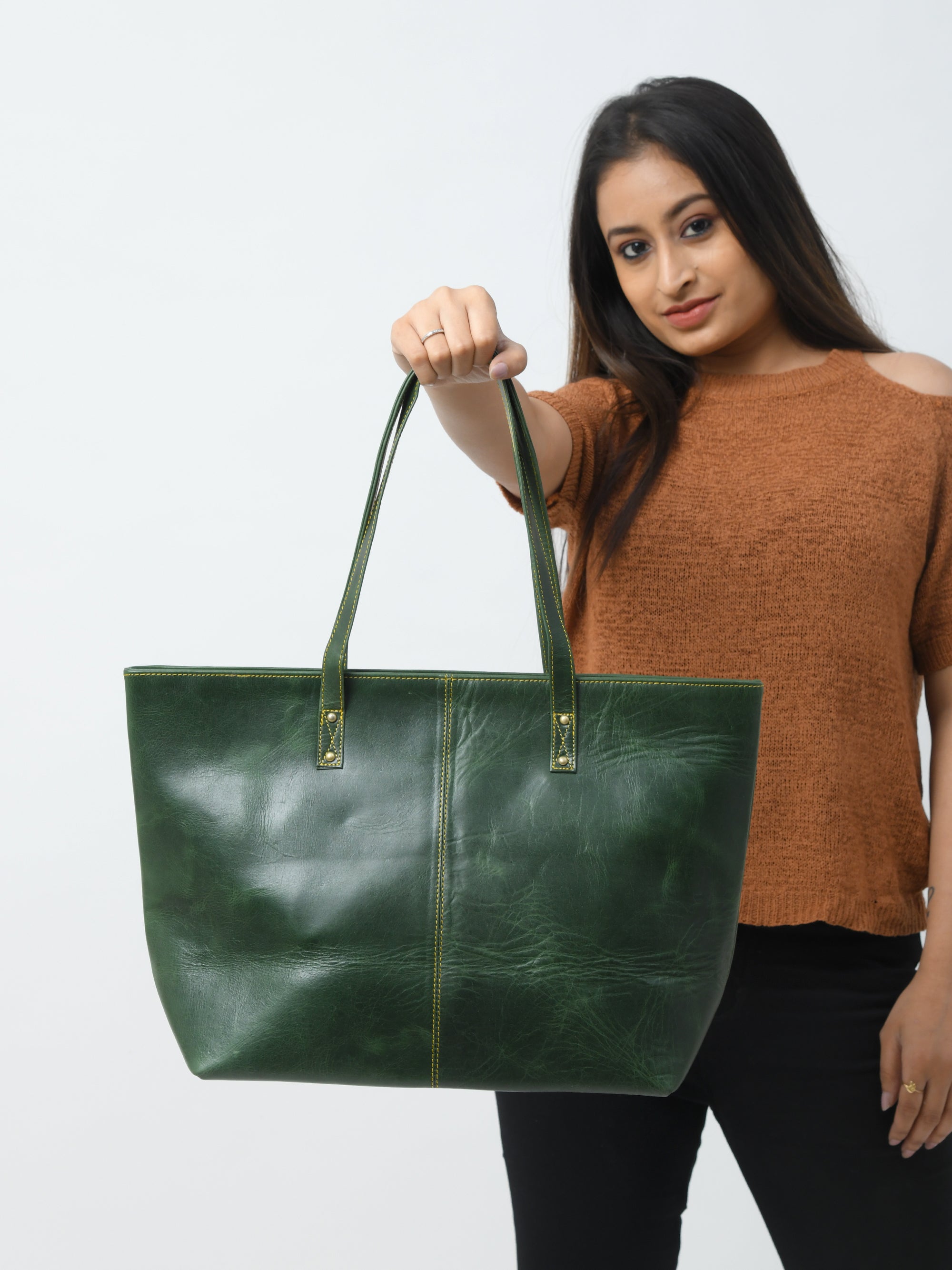 The Kim Tote Bag - Green thumbnail 4