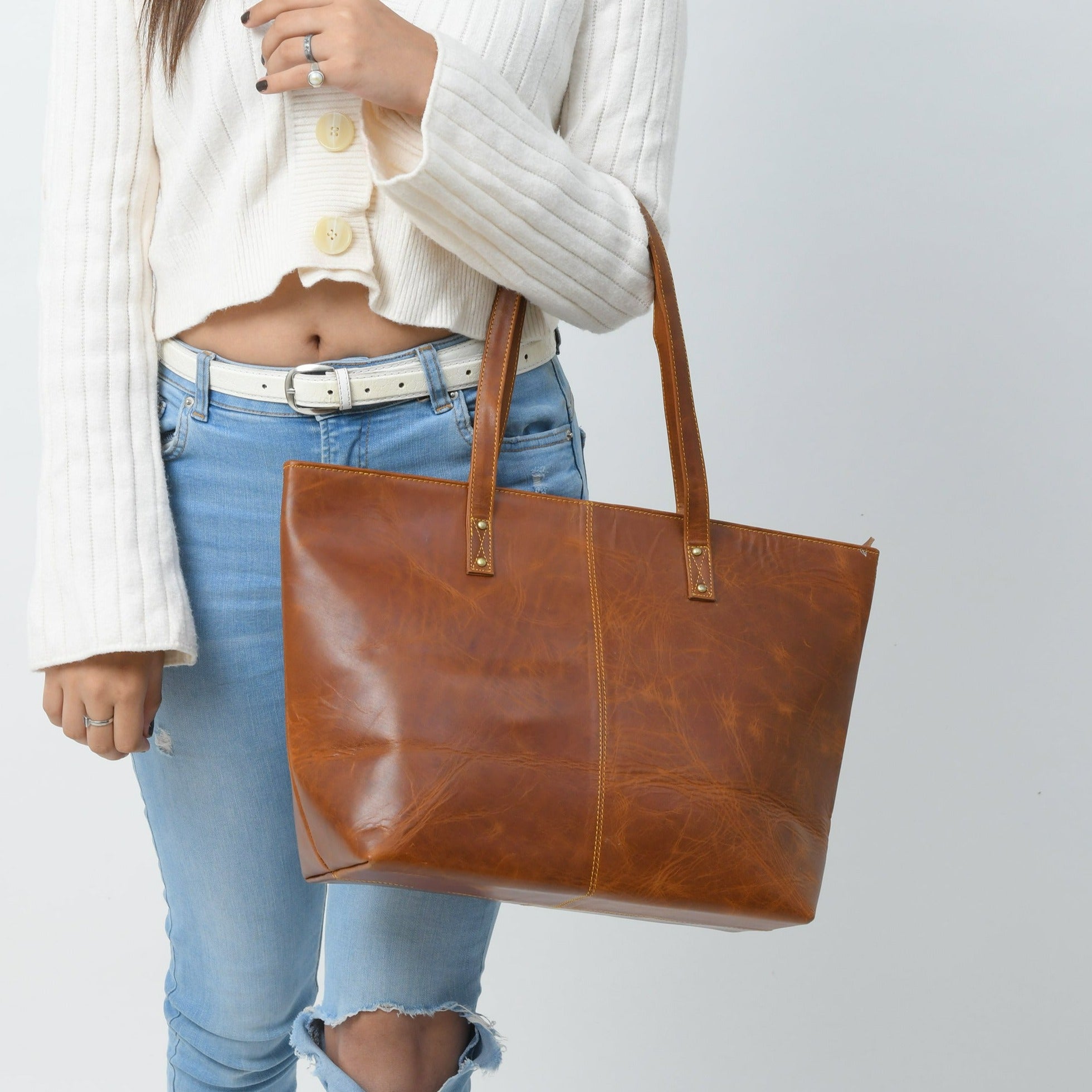 The Kim Tote Bag - Cocoa Brown thumbnail 2