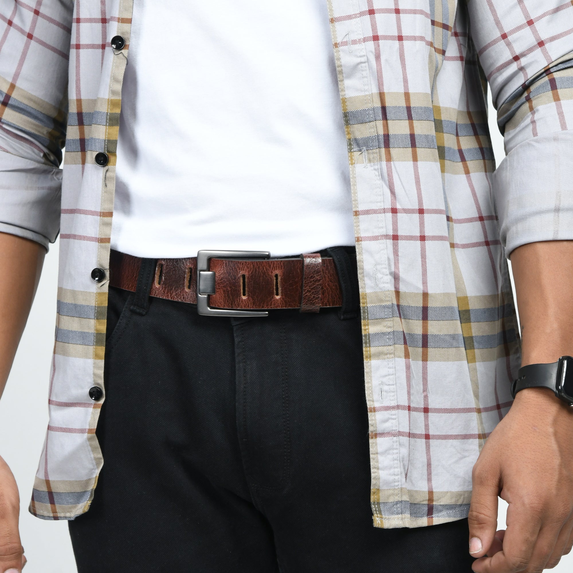 Timberline Dark Brown Leather Belt thumbnail 38