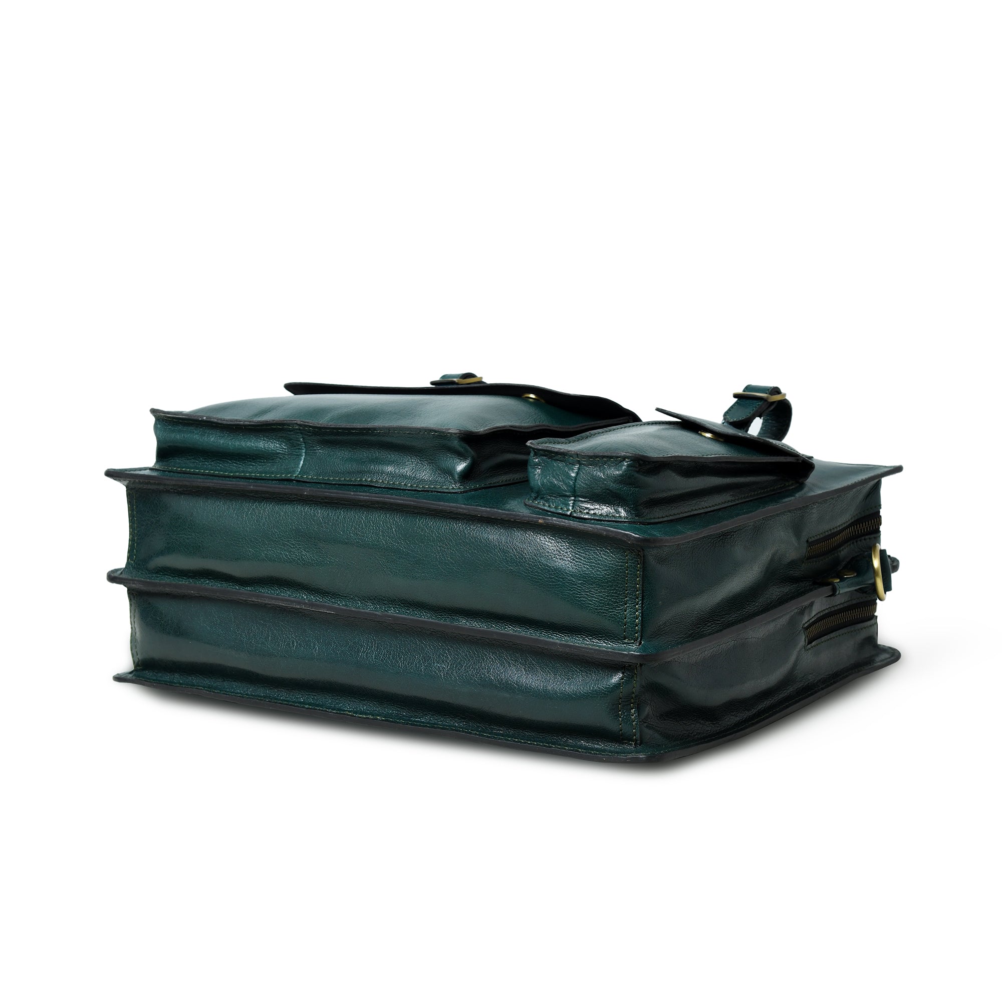 Tuscany Italian Leather Briefcase, Green thumbnail 12