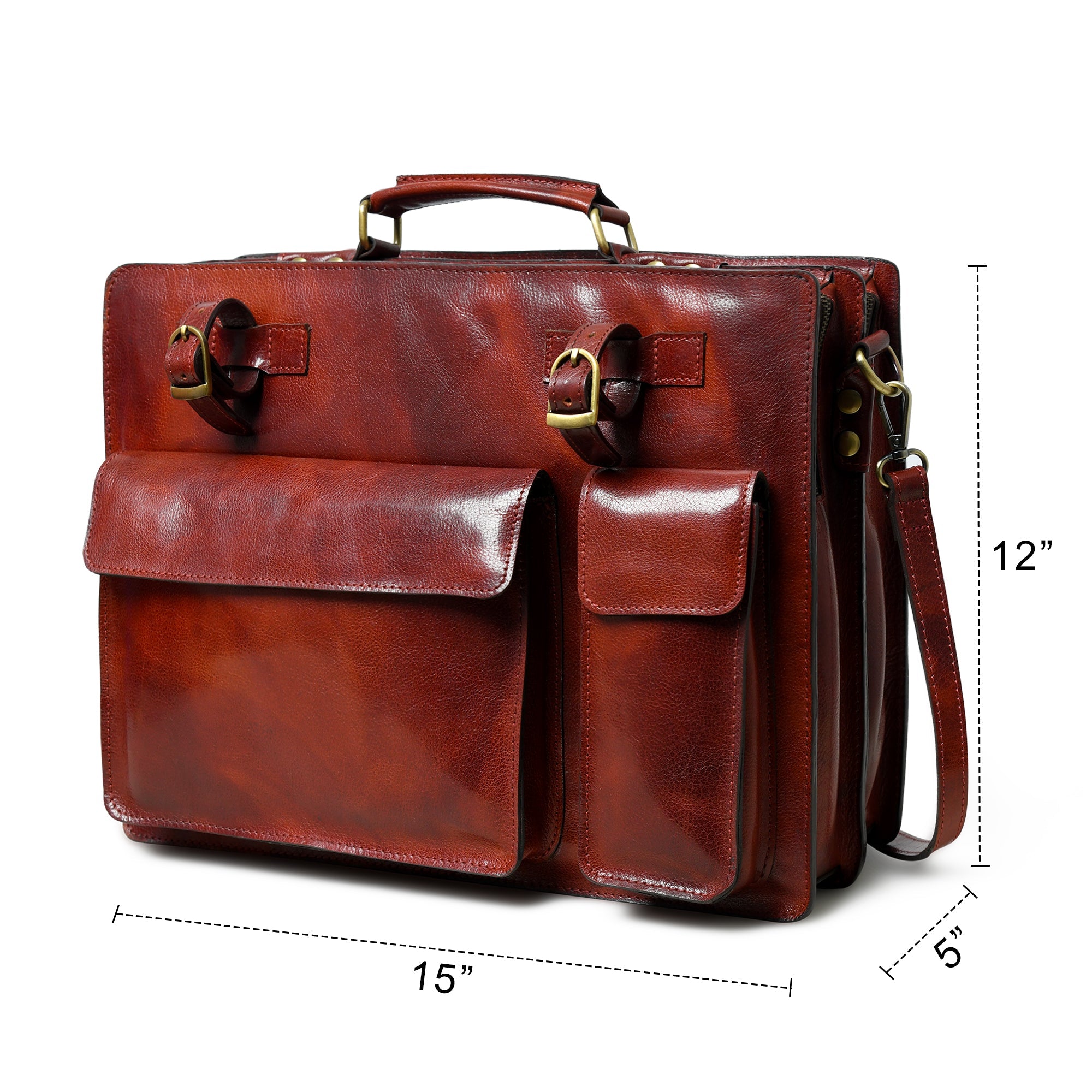 Tuscany Italian Leather Briefcase, Tanny Brown thumbnail 11