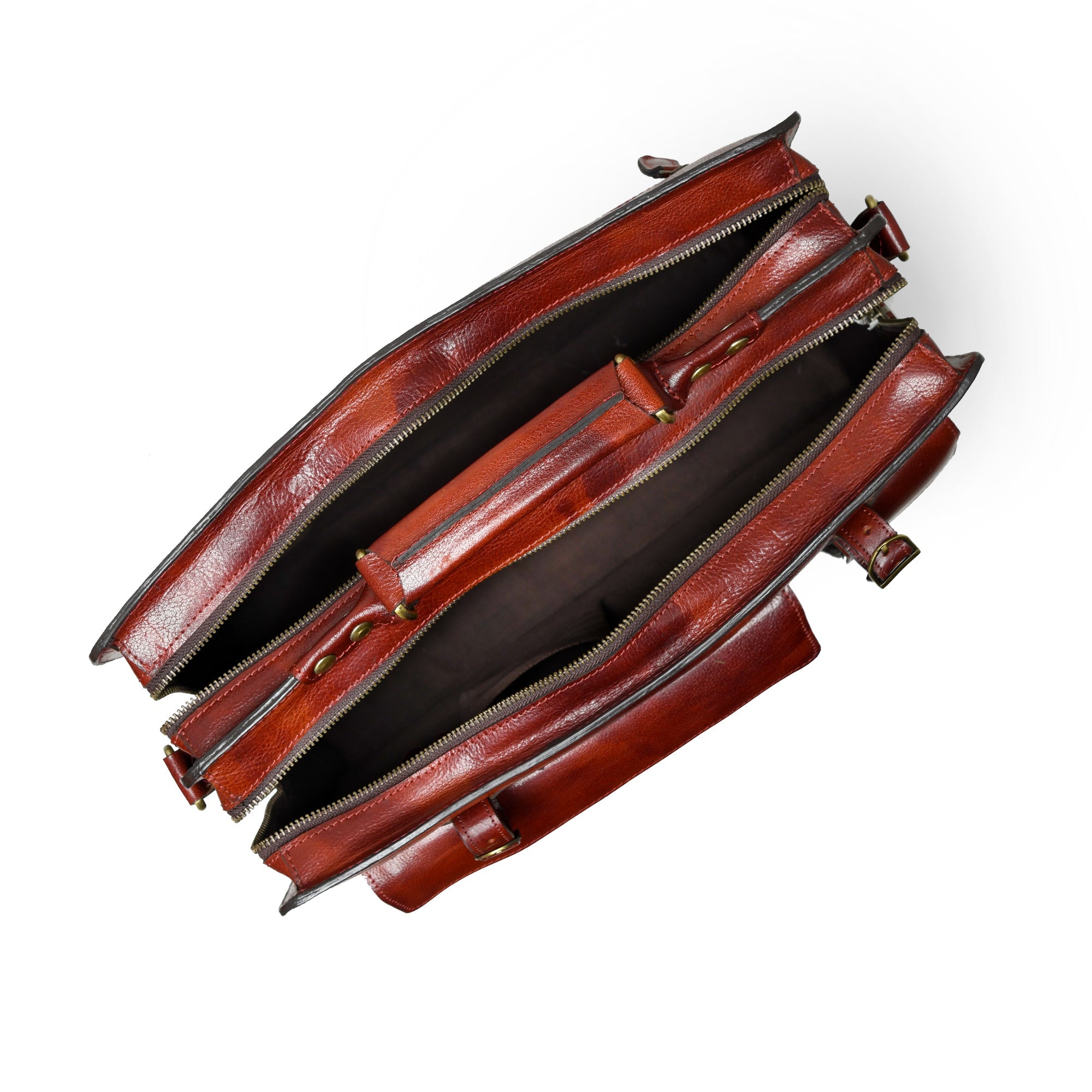 Tuscany Italian Leather Briefcase, Tanny Brown thumbnail 4