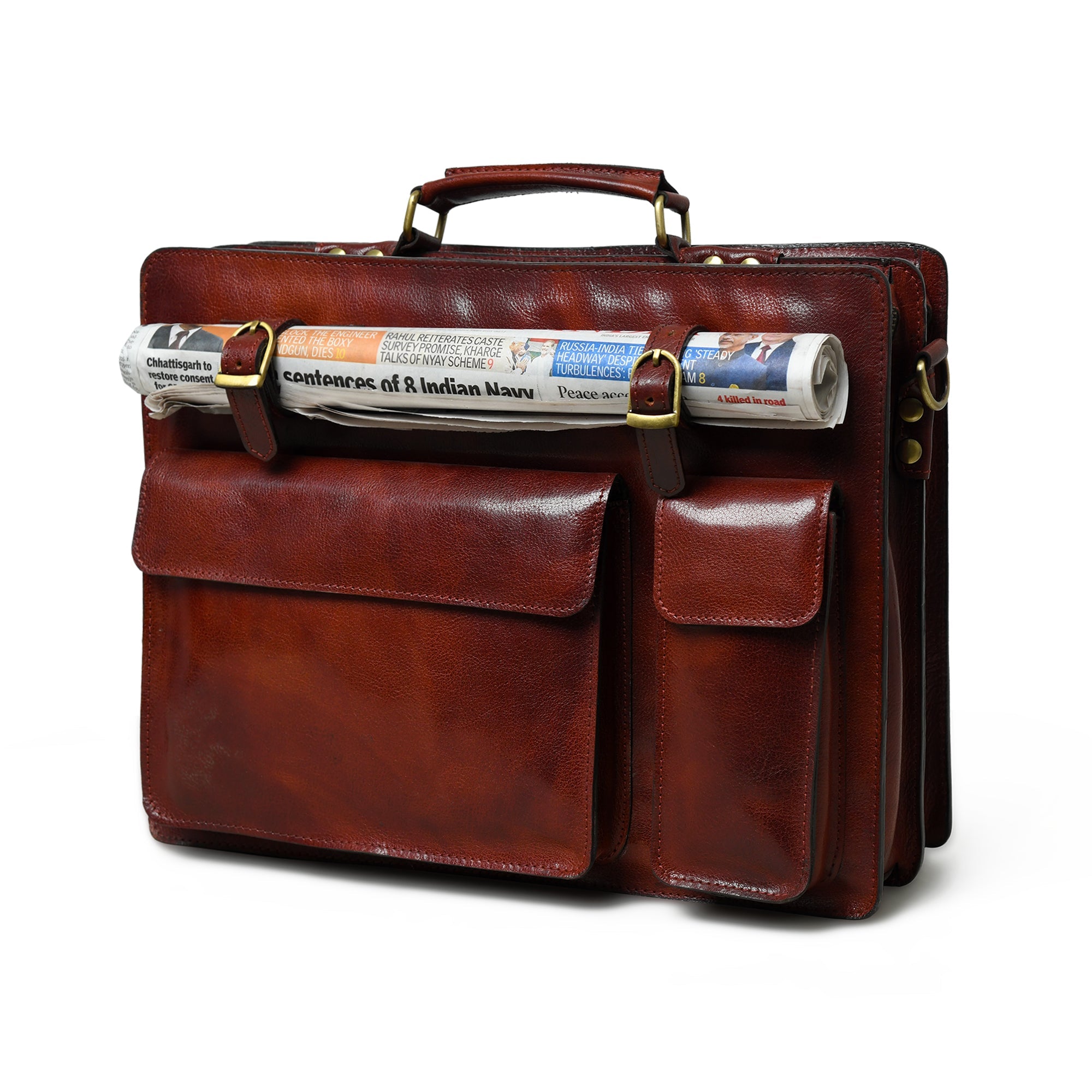 Tuscany Italian Leather Briefcase, Tanny Brown thumbnail 7