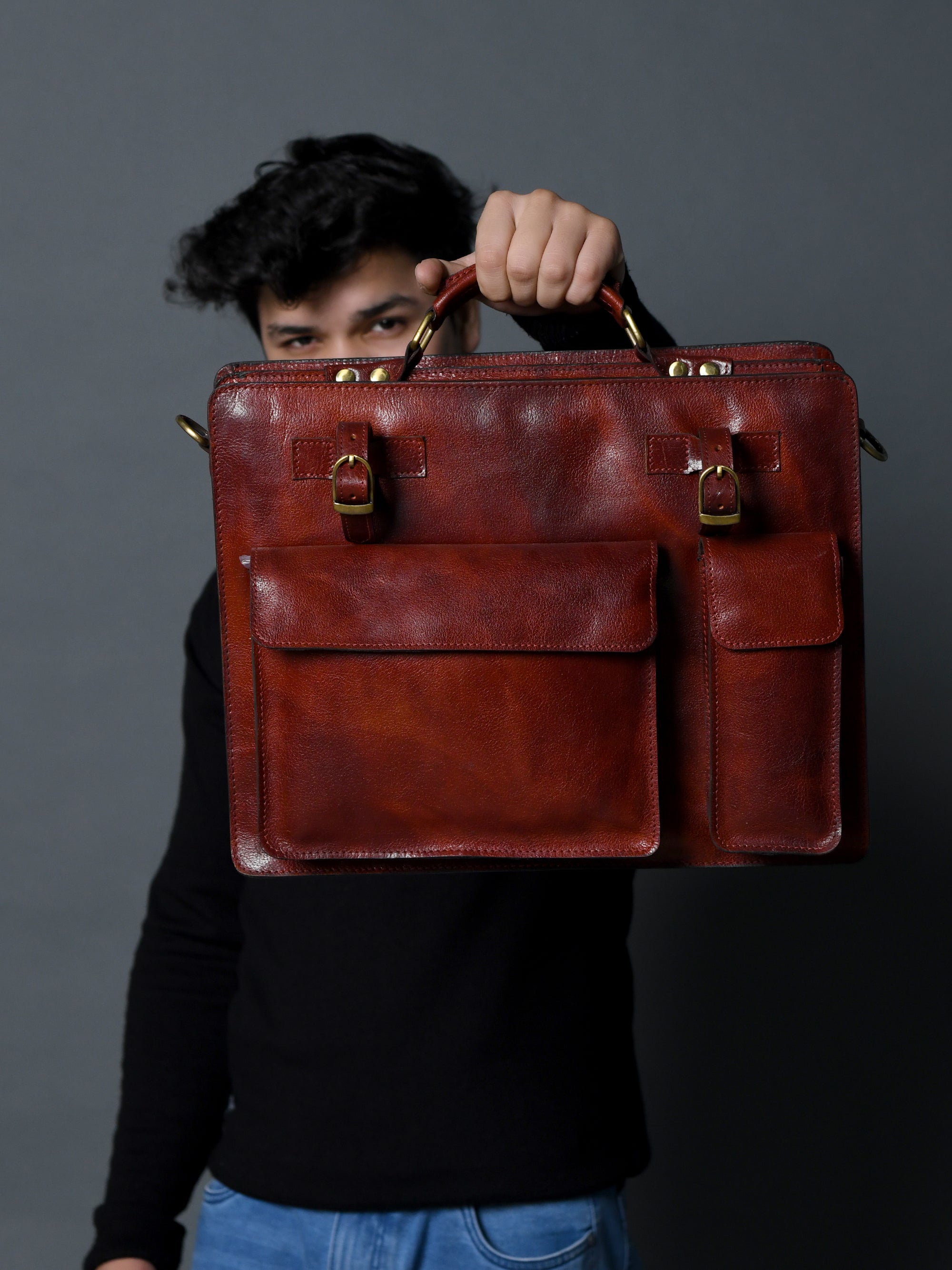 Tuscany Italian Leather Briefcase, Tanny Brown thumbnail 8