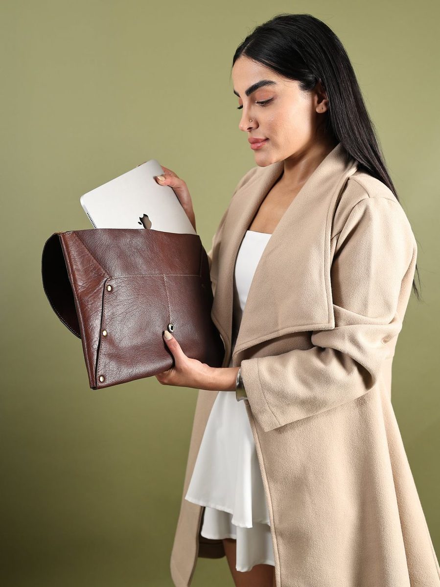 Urban Craft Leather Laptop Sleeve Combo thumbnail 4