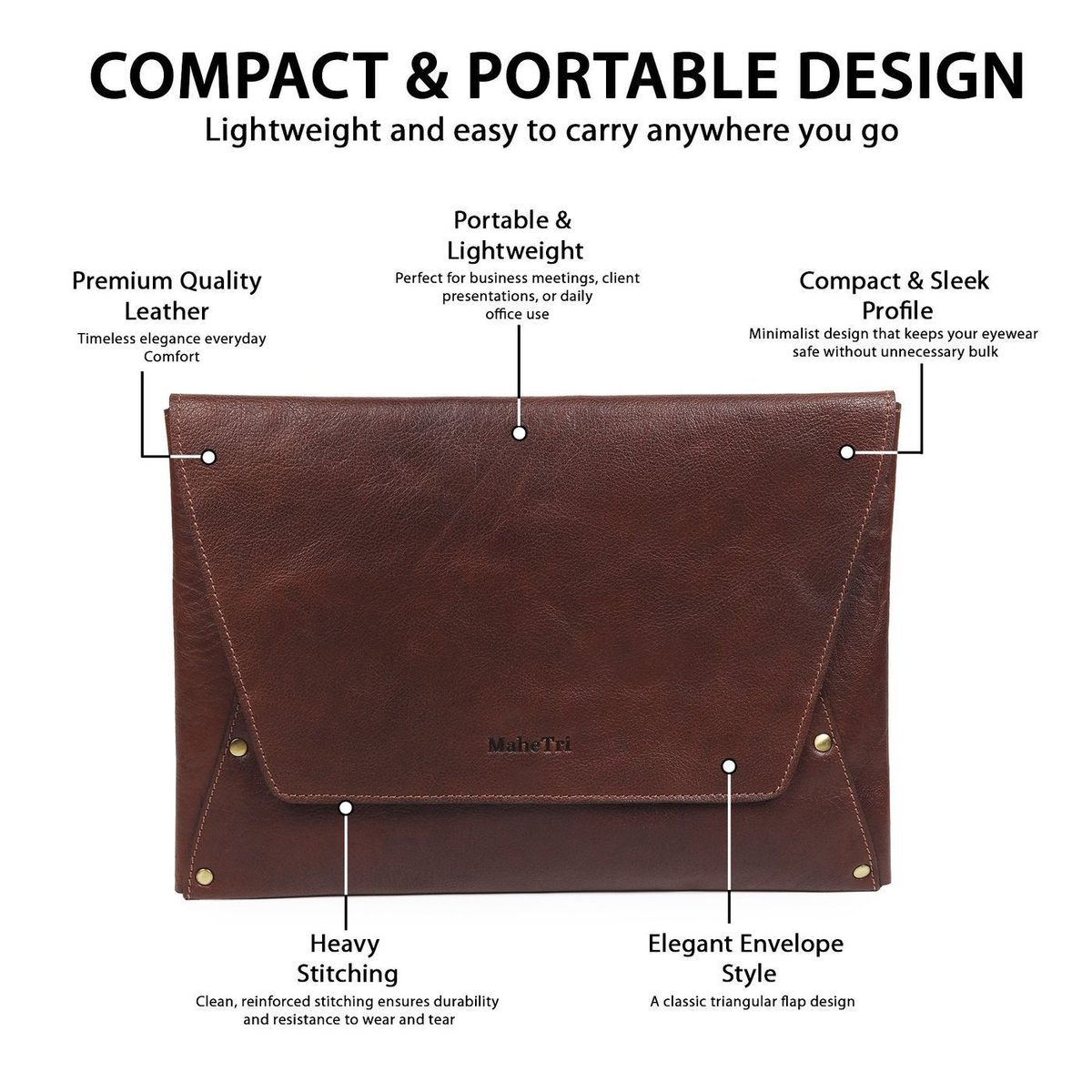 Urban Craft Leather Laptop Sleeve Combo thumbnail 7