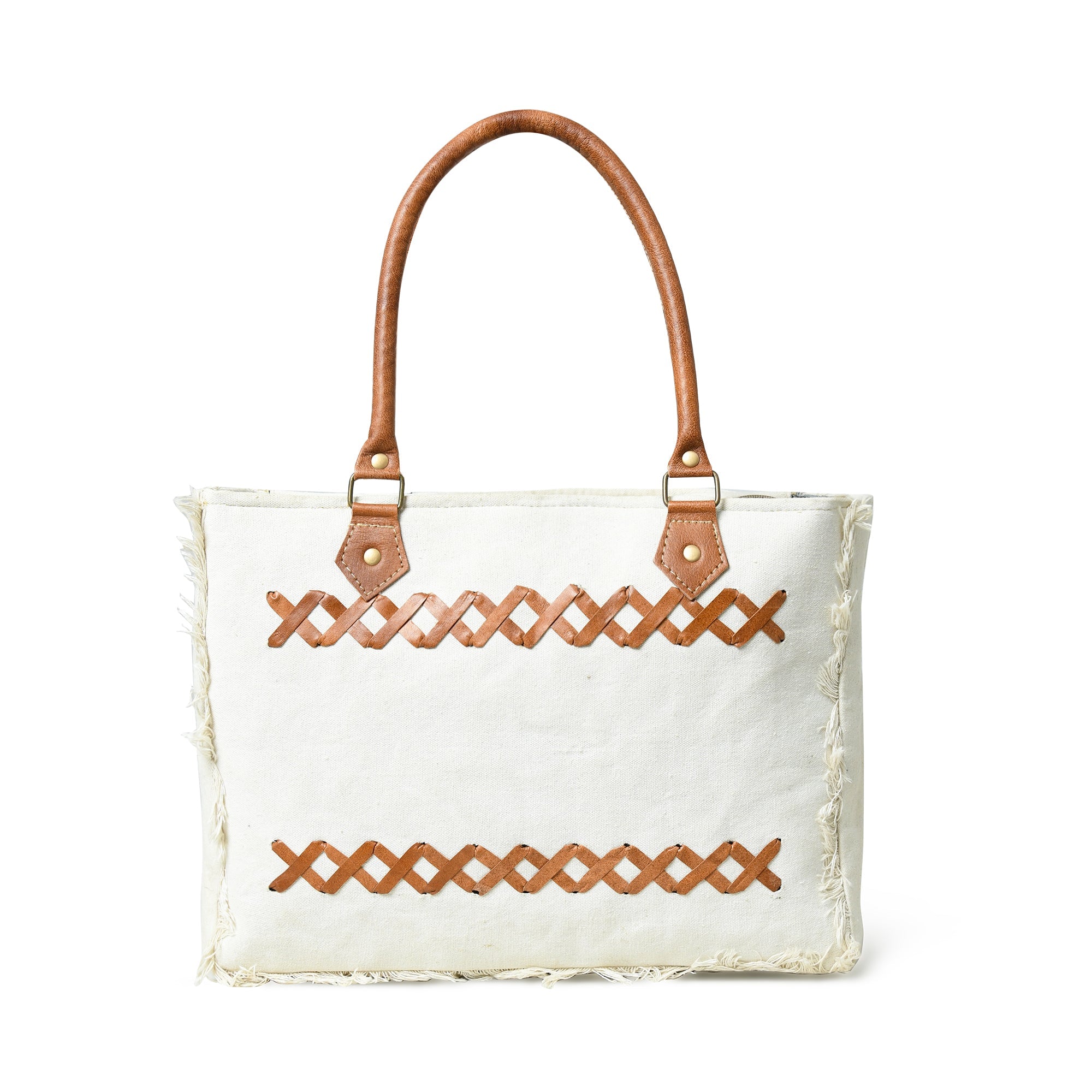 Urban Zigzag Canvas Shopper'S Work Tote