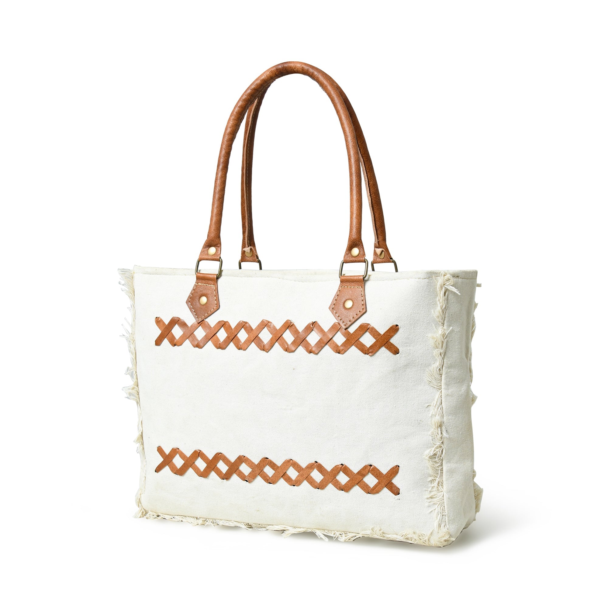 Urban Zigzag Canvas Shopper'S Work Tote thumbnail 3