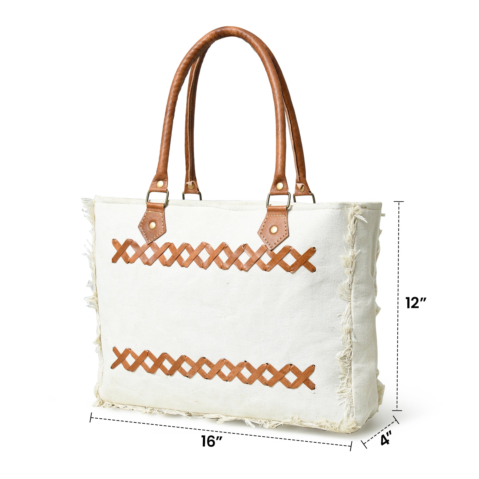 Urban Zigzag Canvas Shopper'S Work Tote thumbnail 6