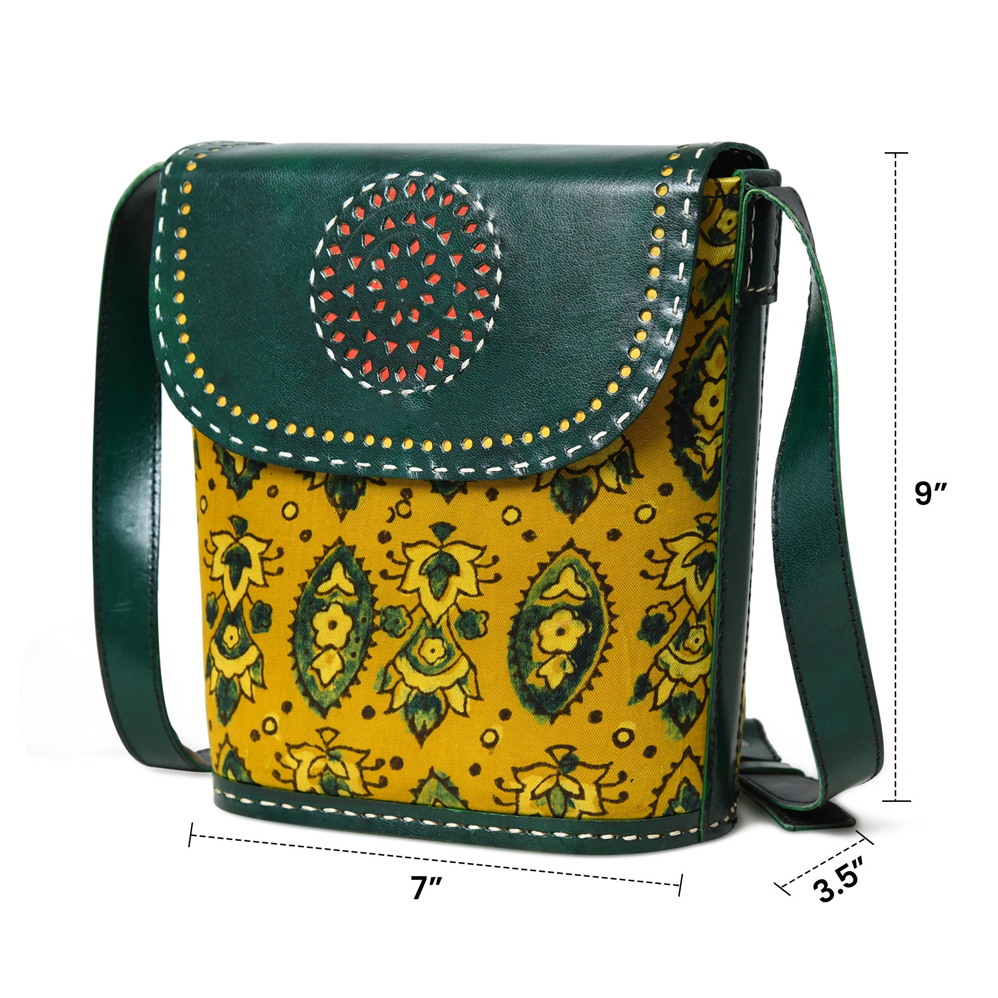 Vibrant Heritage Ajrakh Satchel thumbnail 10