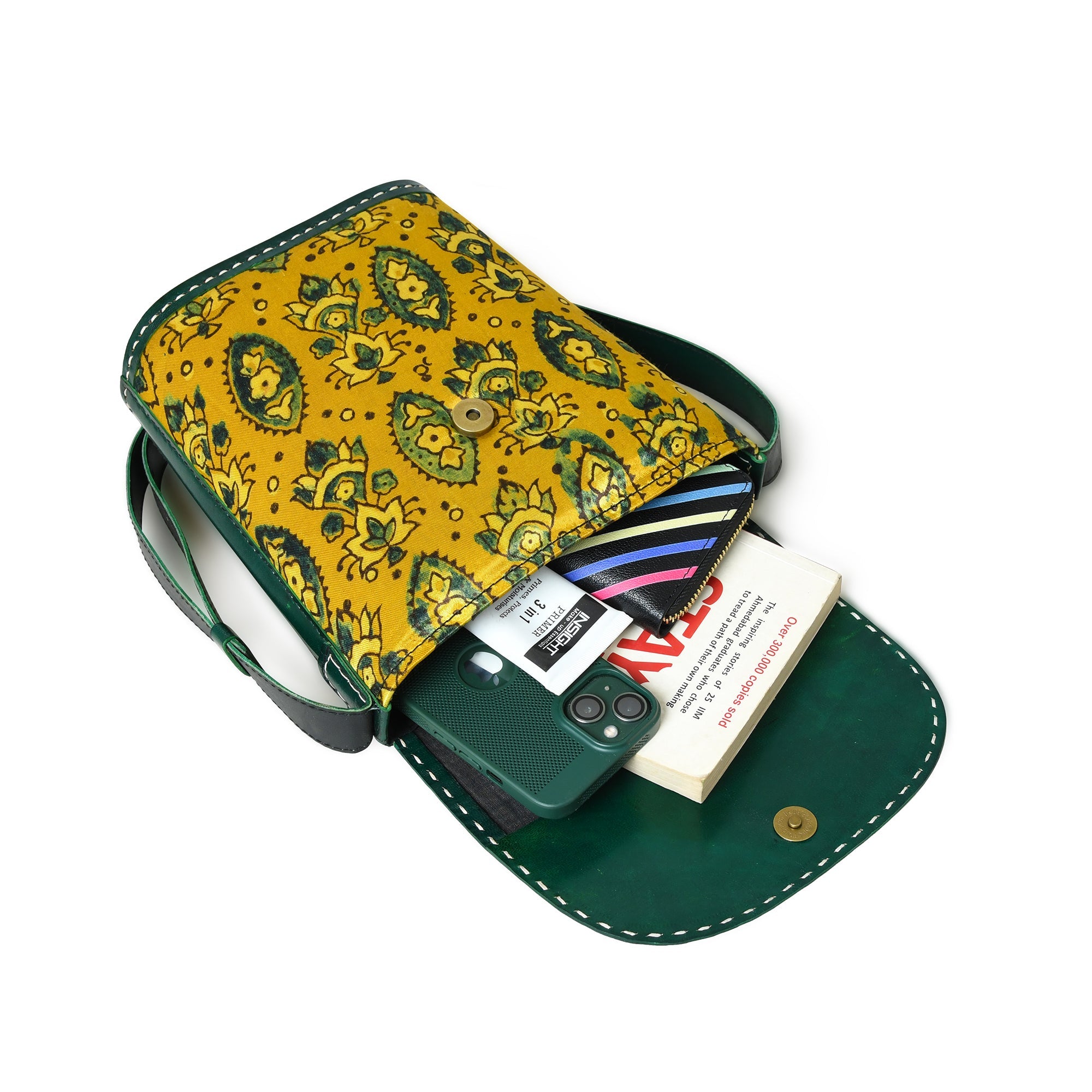 Vibrant Heritage Ajrakh Satchel thumbnail 7