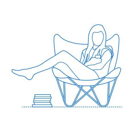 Jet Black Butterfly Chair thumbnail 7