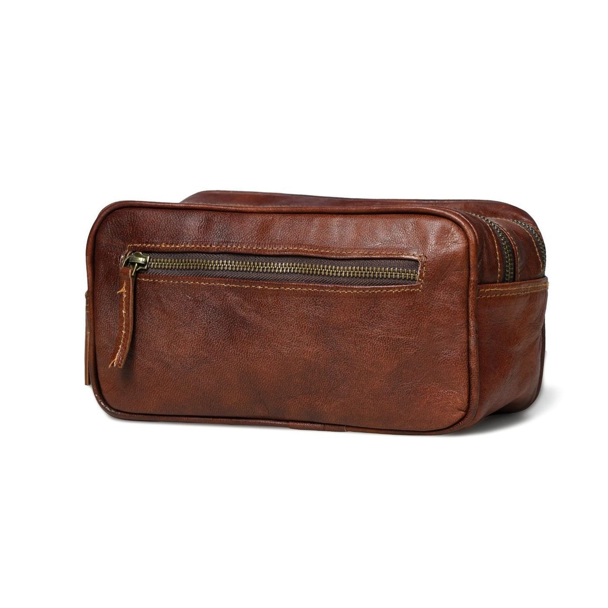 Twin Section Toiletry - Dark Brown