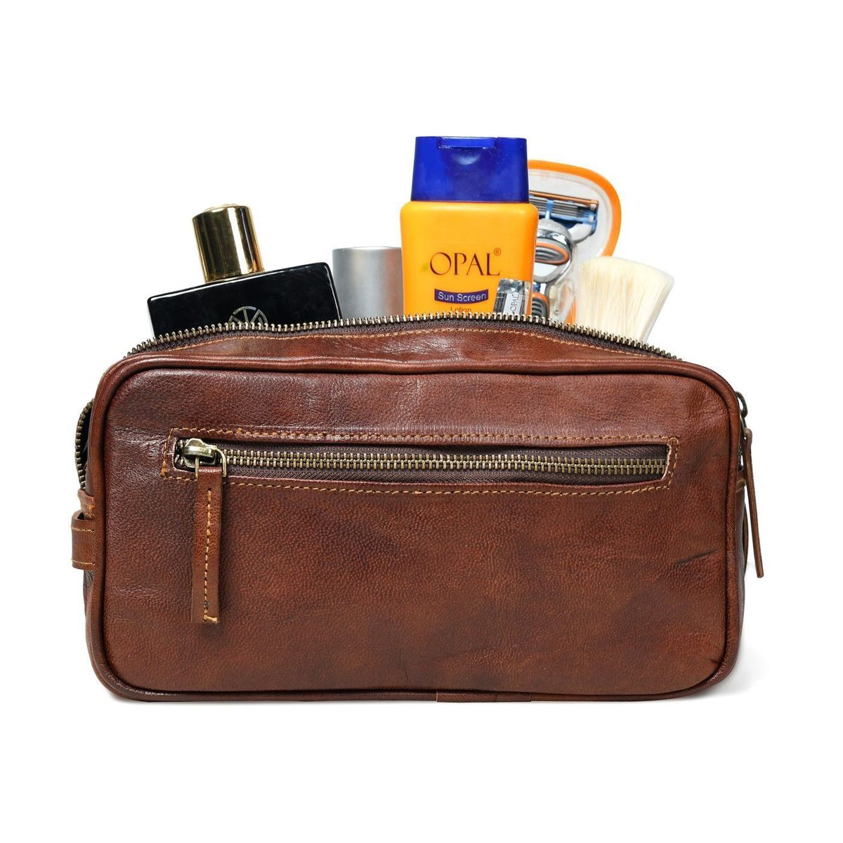 Twin Section Toiletry - Dark Brown thumbnail 2