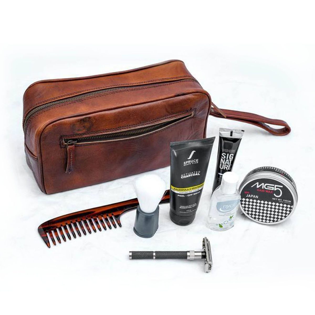 Single Section Toiletry - Brown thumbnail 2