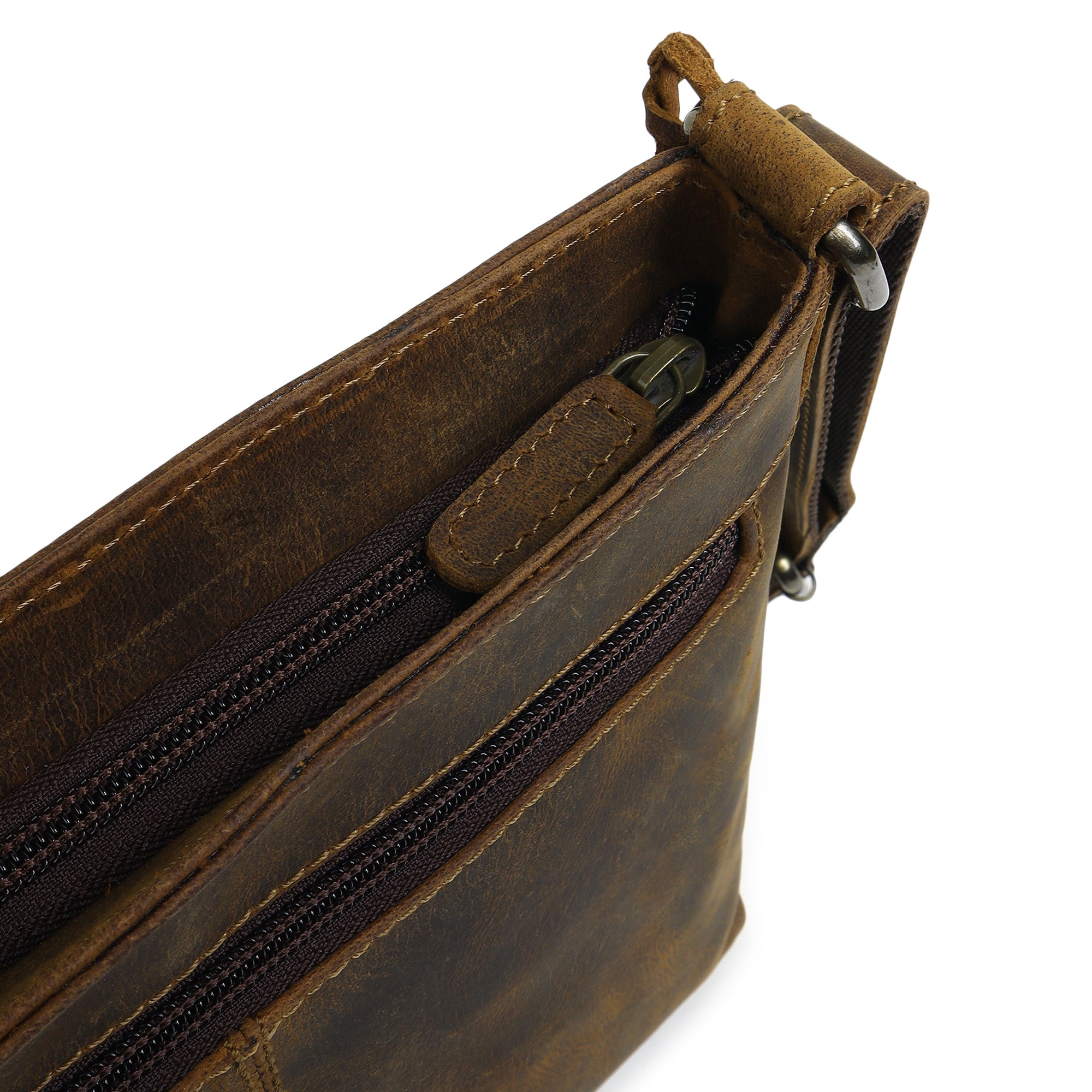 Vintage Buffalo Leather Messenger Bag thumbnail 7