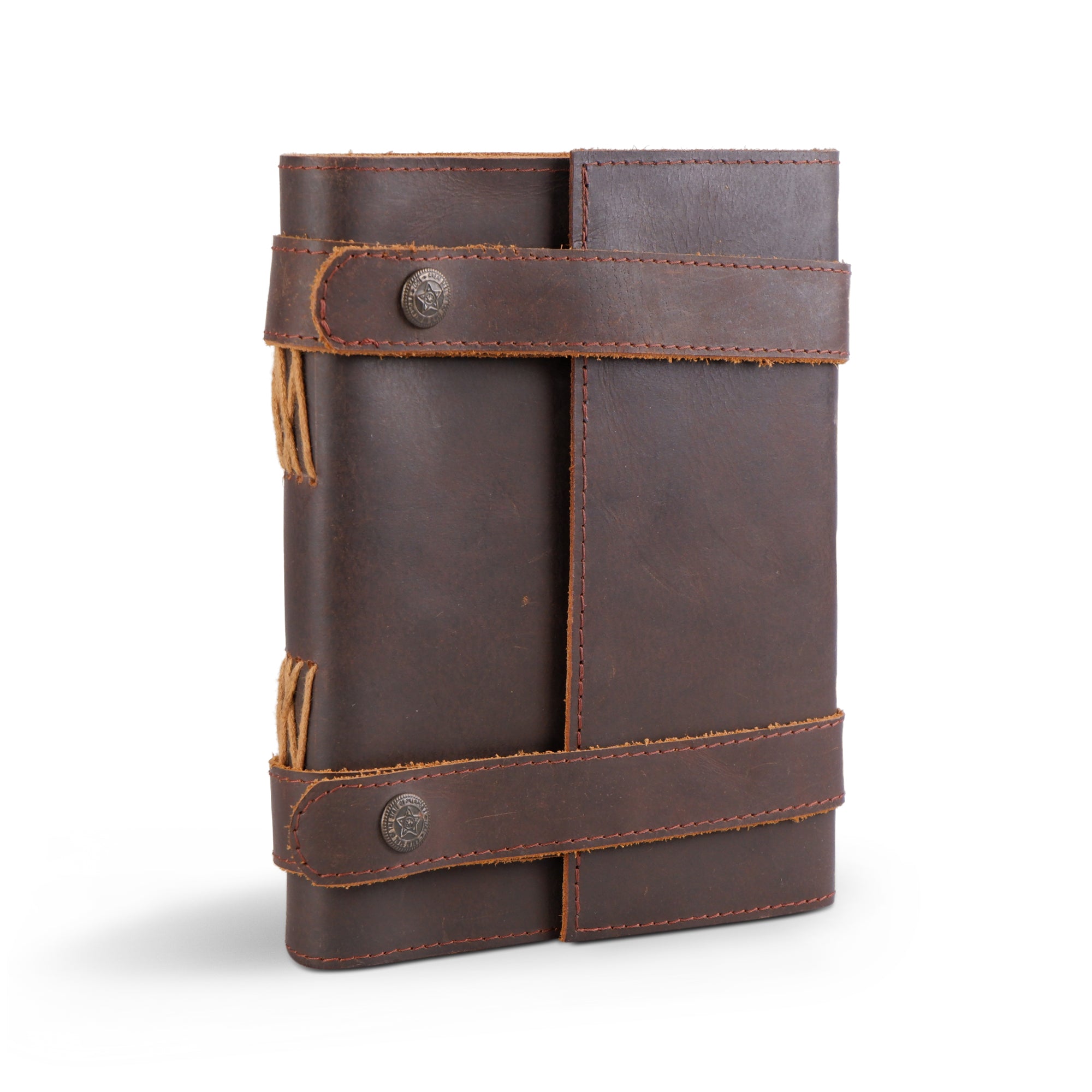 Vintage Dark Brown Leather Journal thumbnail 2
