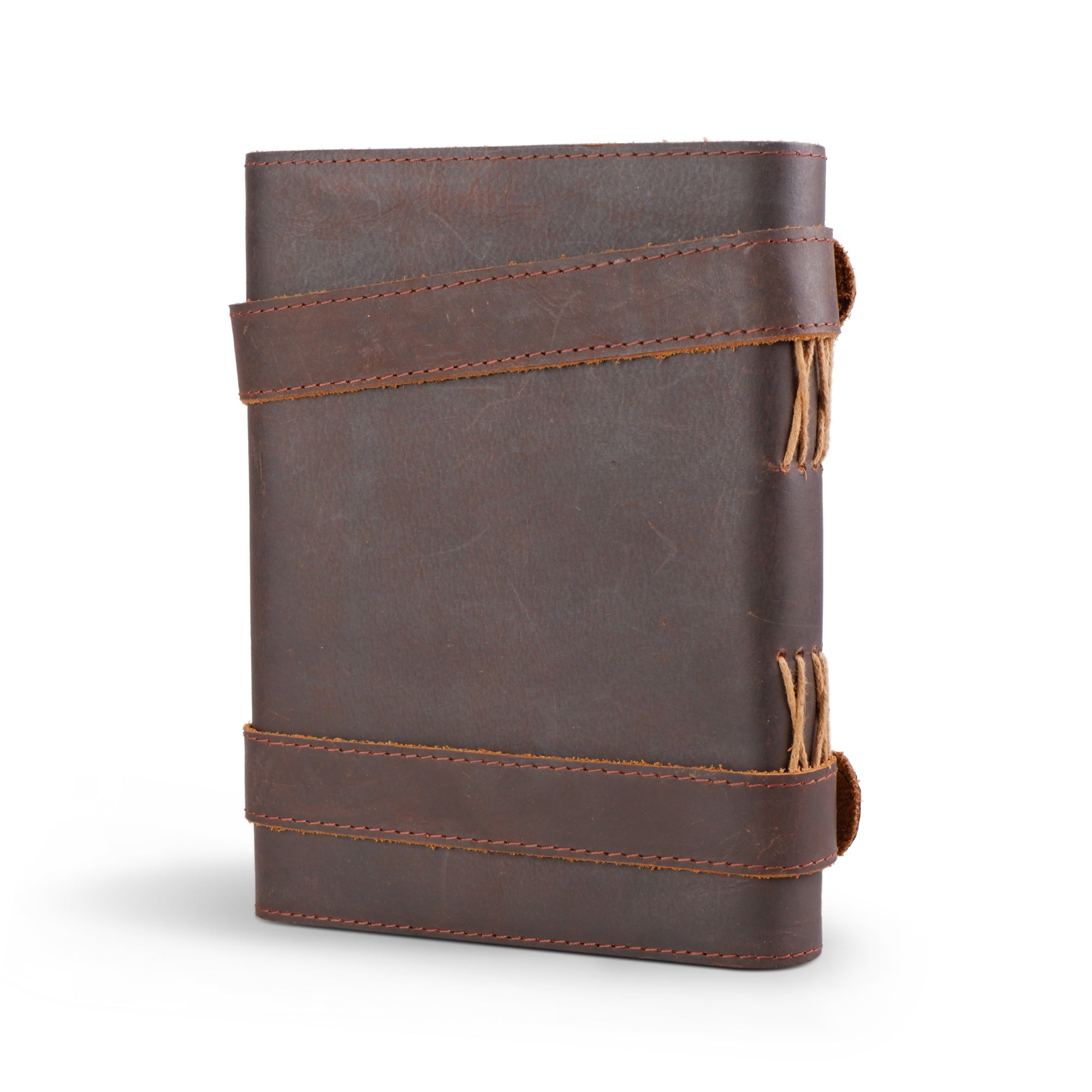 Vintage Dark Brown Leather Journal thumbnail 4