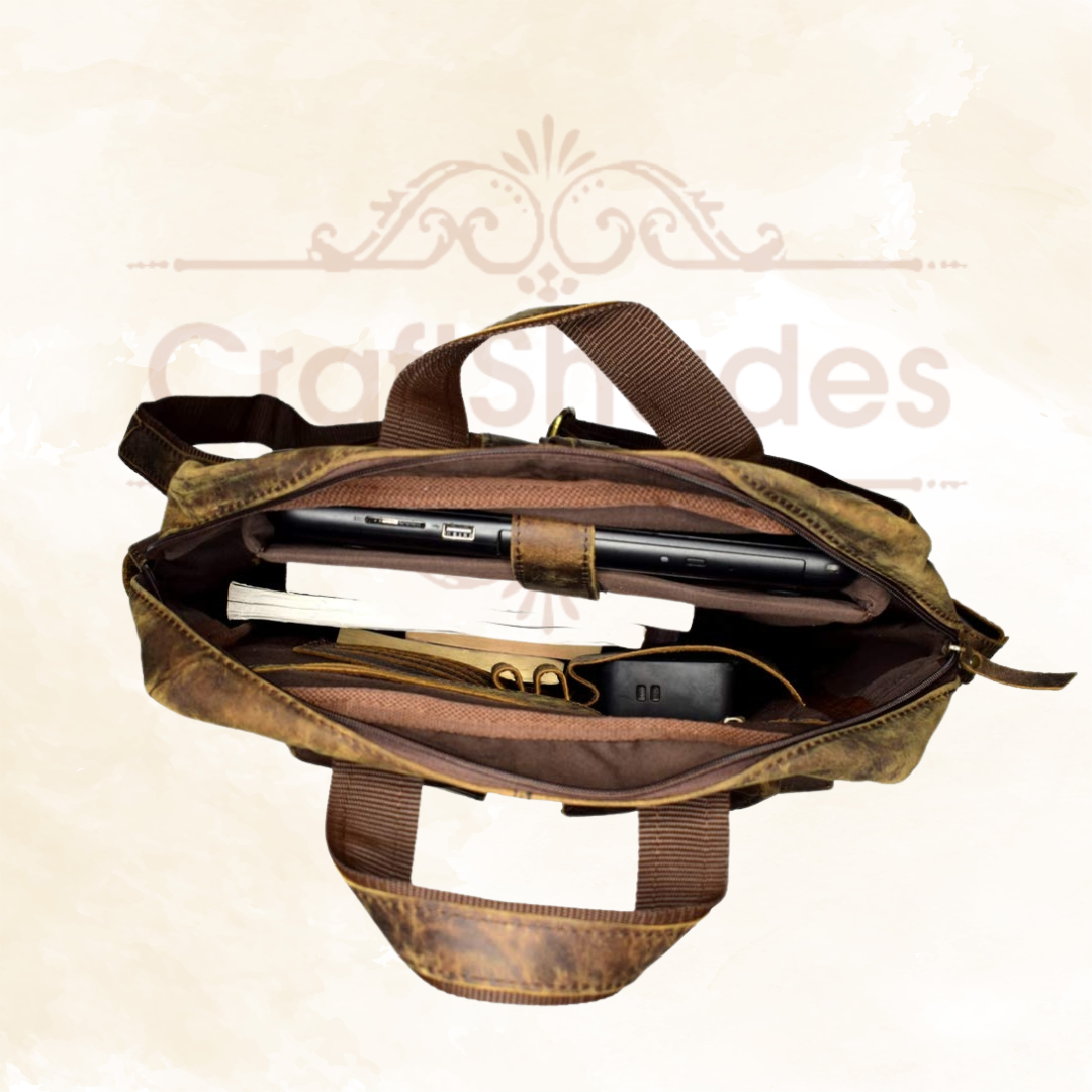 IndiFash - Buffalo Vintage 18″ Leather Backpack | 100% Genuine Leather thumbnail 7