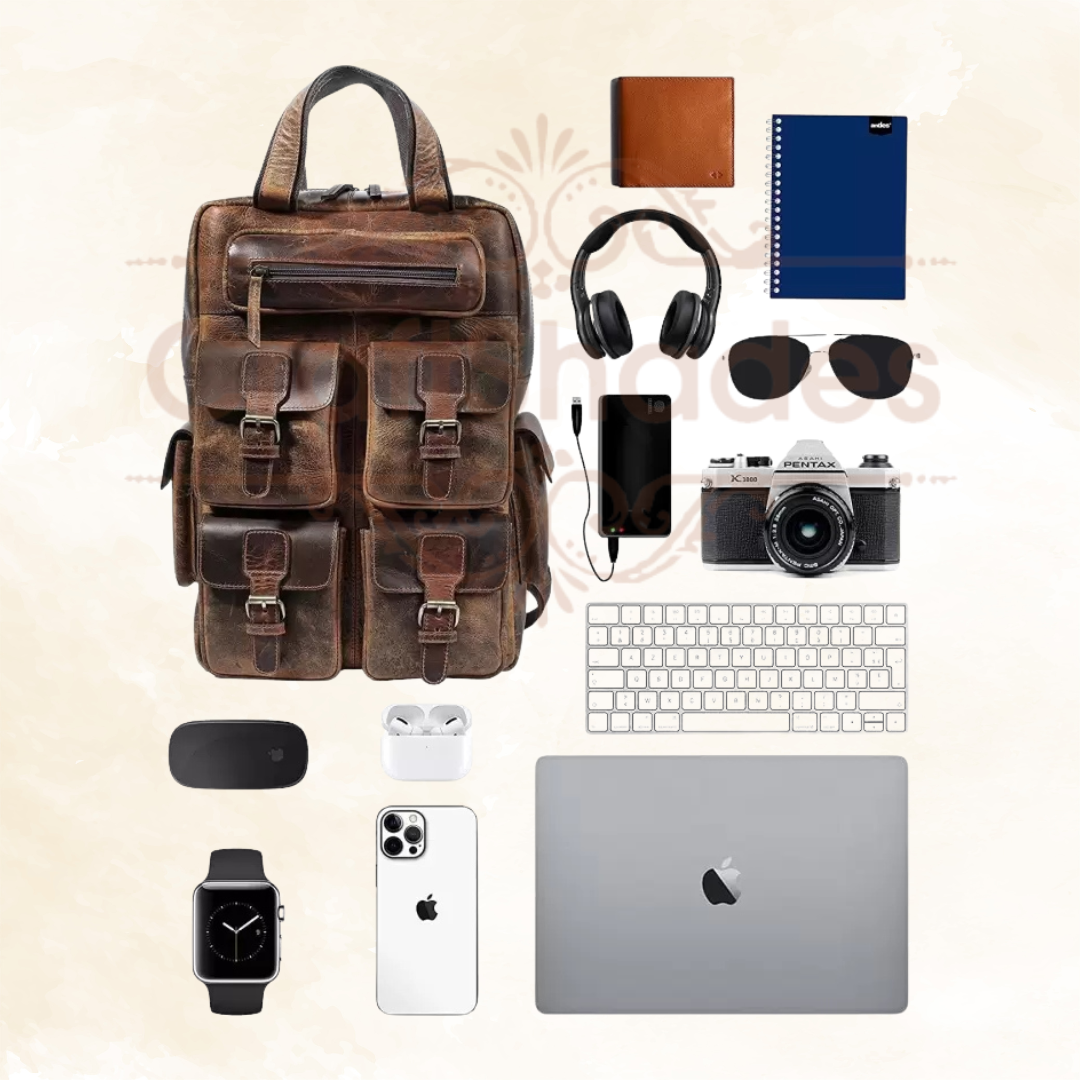 IndiFash - Buffalo Vintage 18″ Leather Backpack | 100% Genuine Leather thumbnail 8