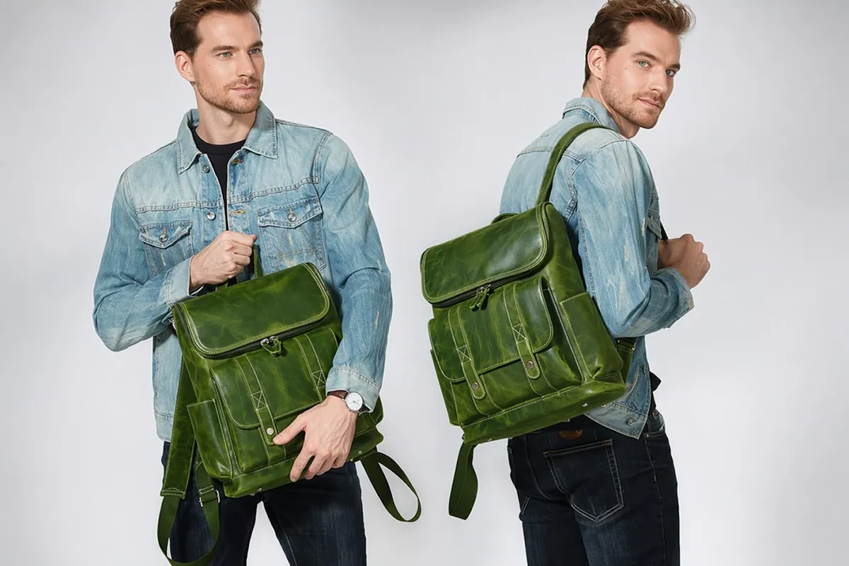 Vintage Travel Laptop Backpack thumbnail 2