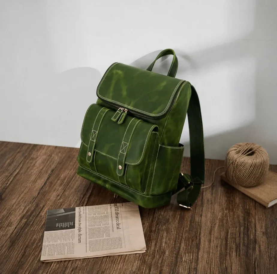 Vintage Travel Laptop Backpack thumbnail 3