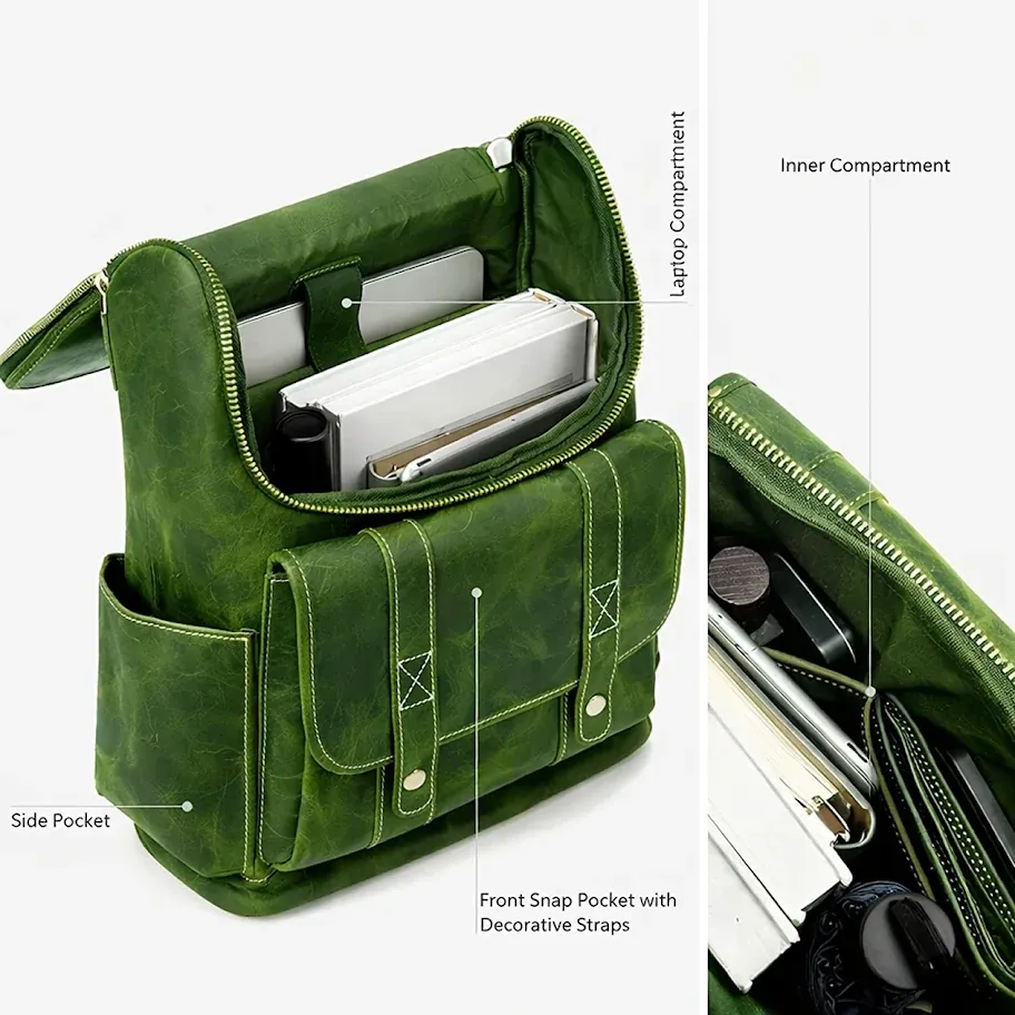 Vintage Travel Laptop Backpack thumbnail 4