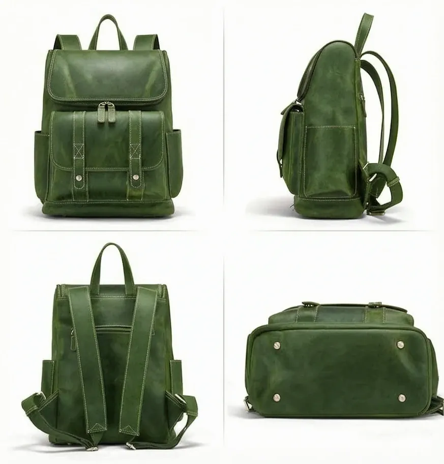 Vintage Travel Laptop Backpack thumbnail 5