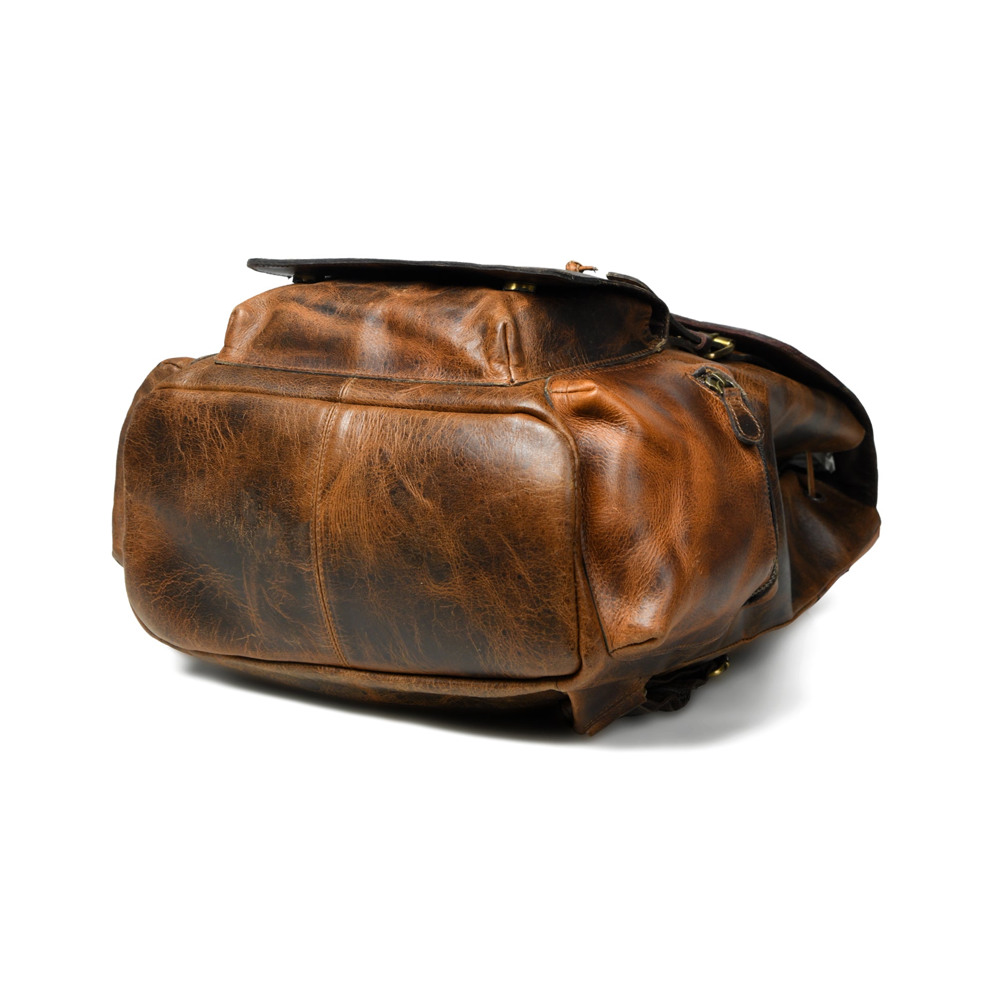 Vortex Leather Backpack: Burnt Brown thumbnail 4