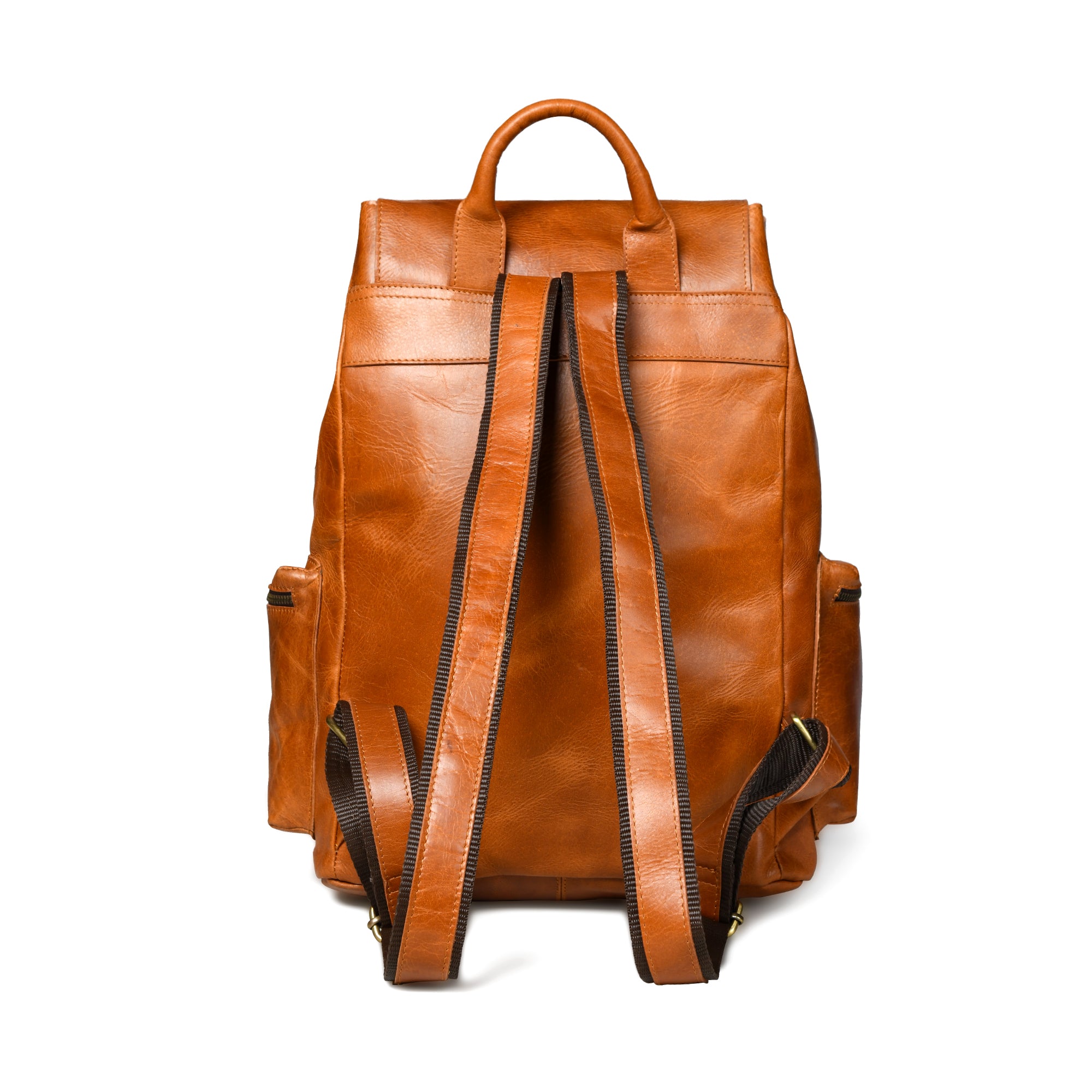 Vortex Leather Backpack: Tan Brown thumbnail 3