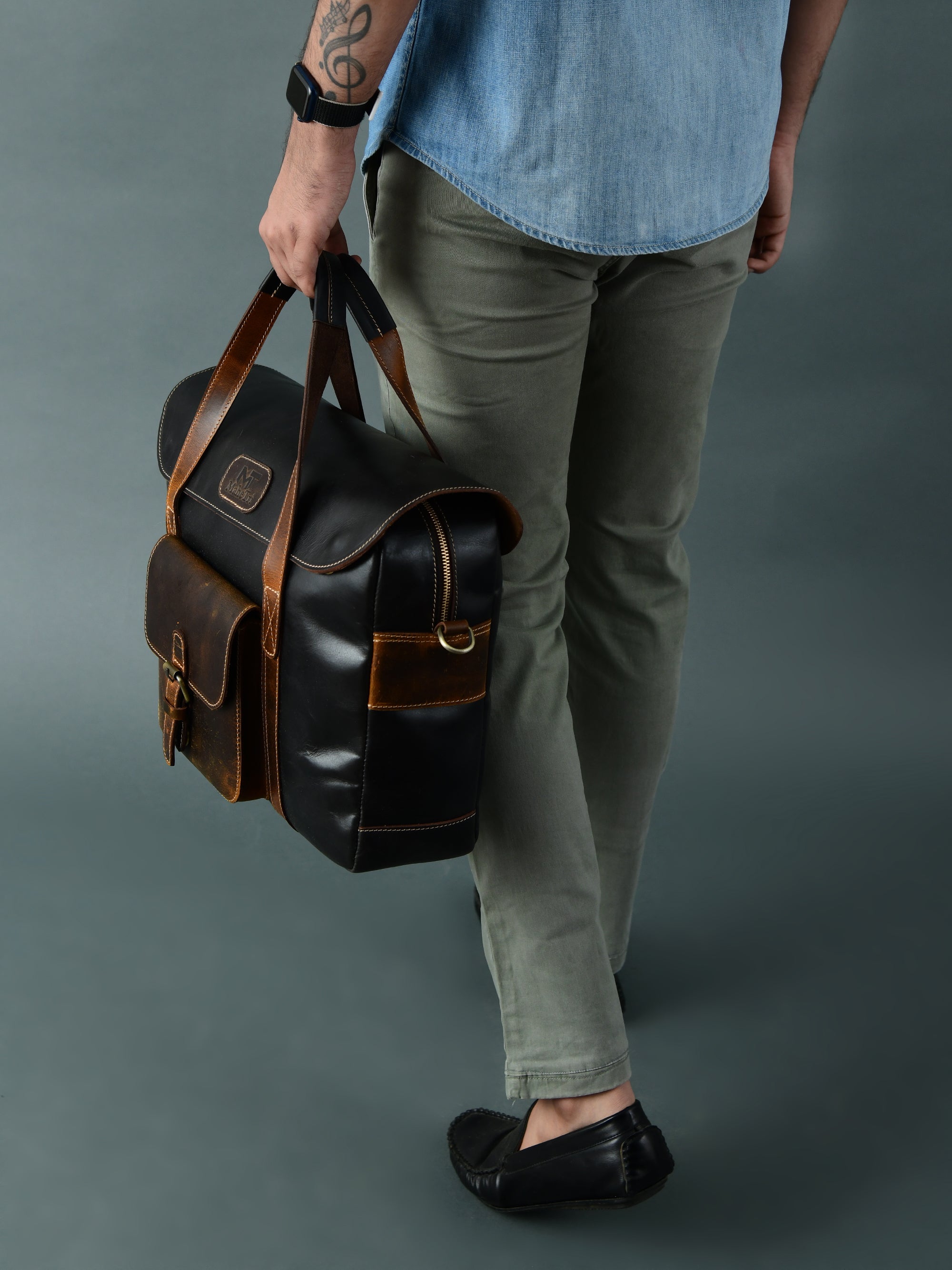 Walker Buffalo Leather Office Travel Bag thumbnail 4
