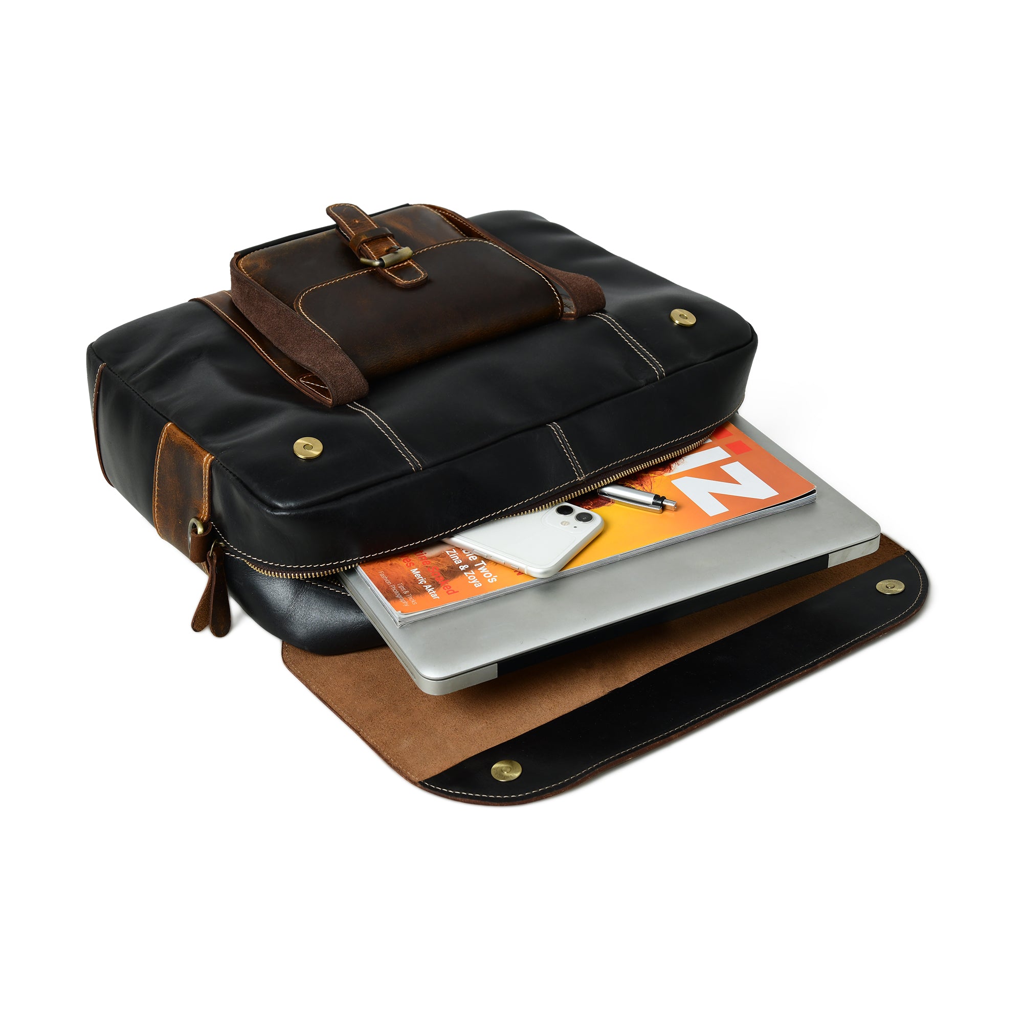 Walker Buffalo Leather Office Travel Bag thumbnail 7