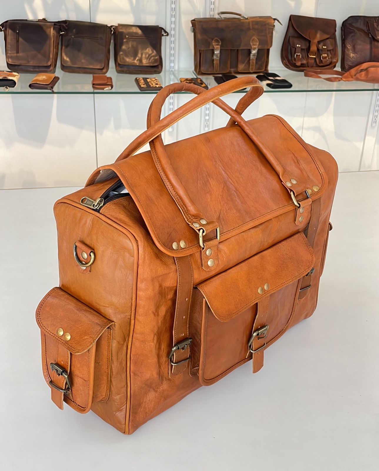 Walker Leather Office Travel Bag thumbnail 3